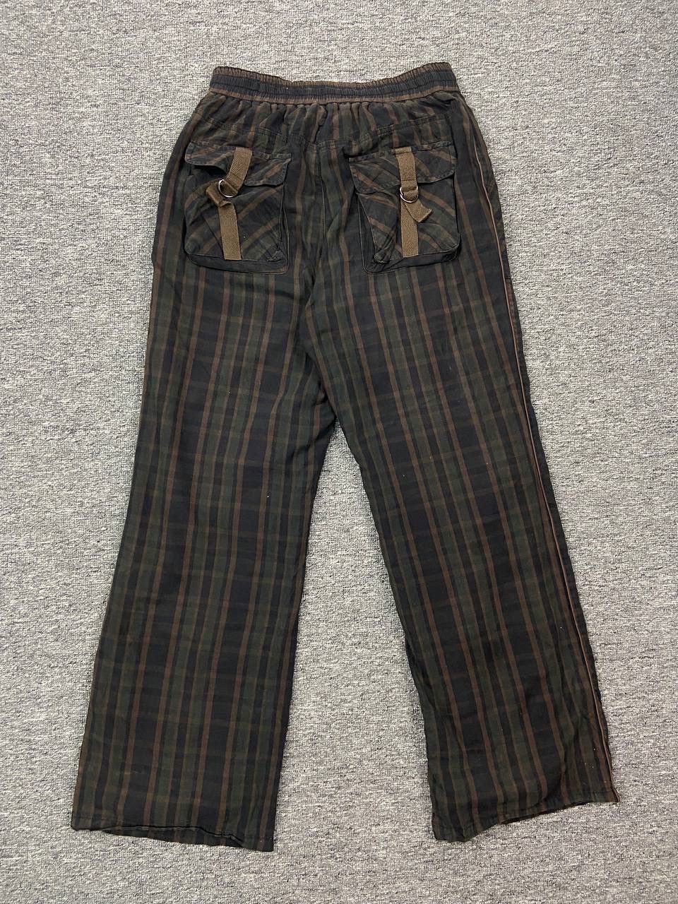 image of Plaid Checkered Tartan Tactical Bush Pant Kapital Style in Checked Beige, Men's (Size 28)