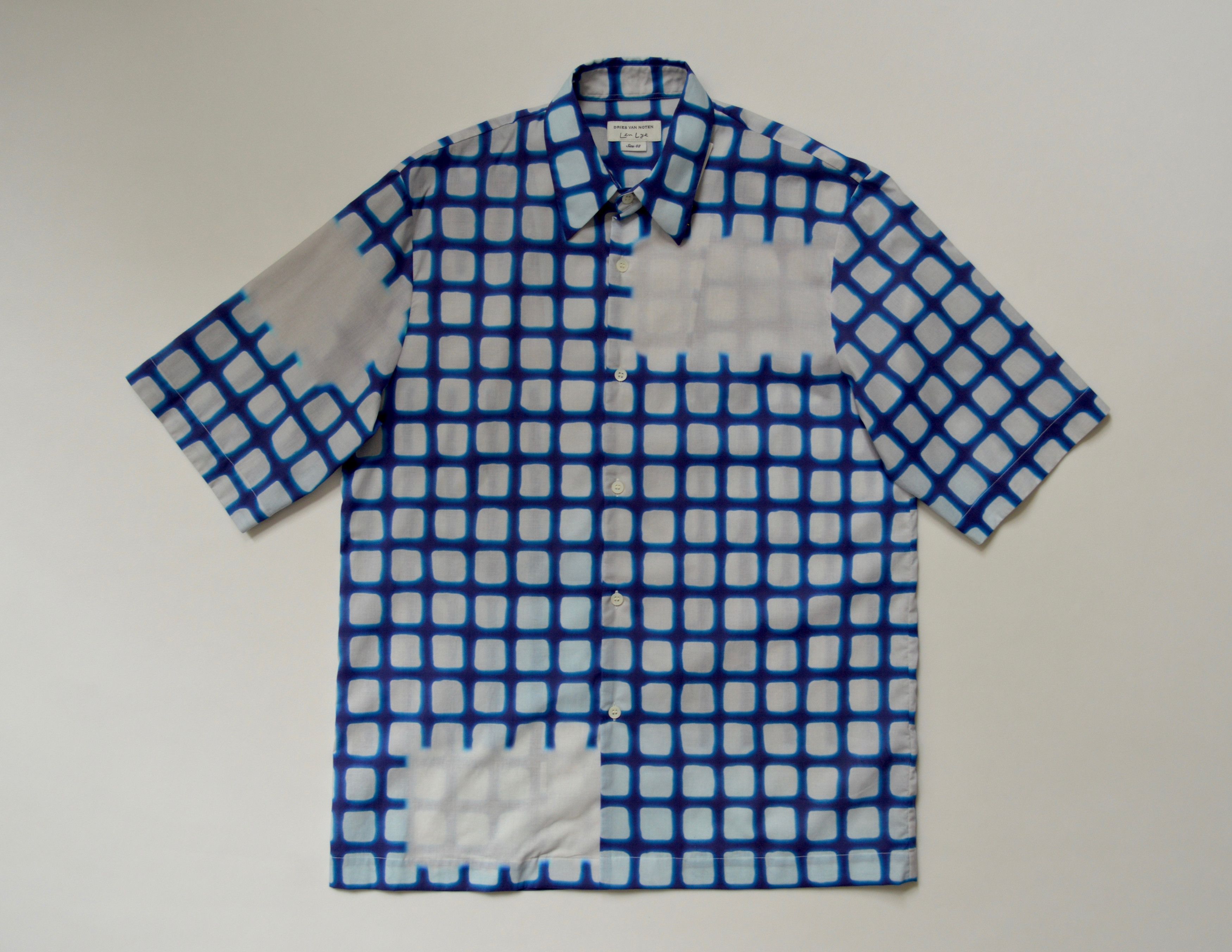 Dries Van Noten S/S 21 Len Lye Grid Print Shirt Size US M / EU 48-50 / 2 - 1 Thumbnail