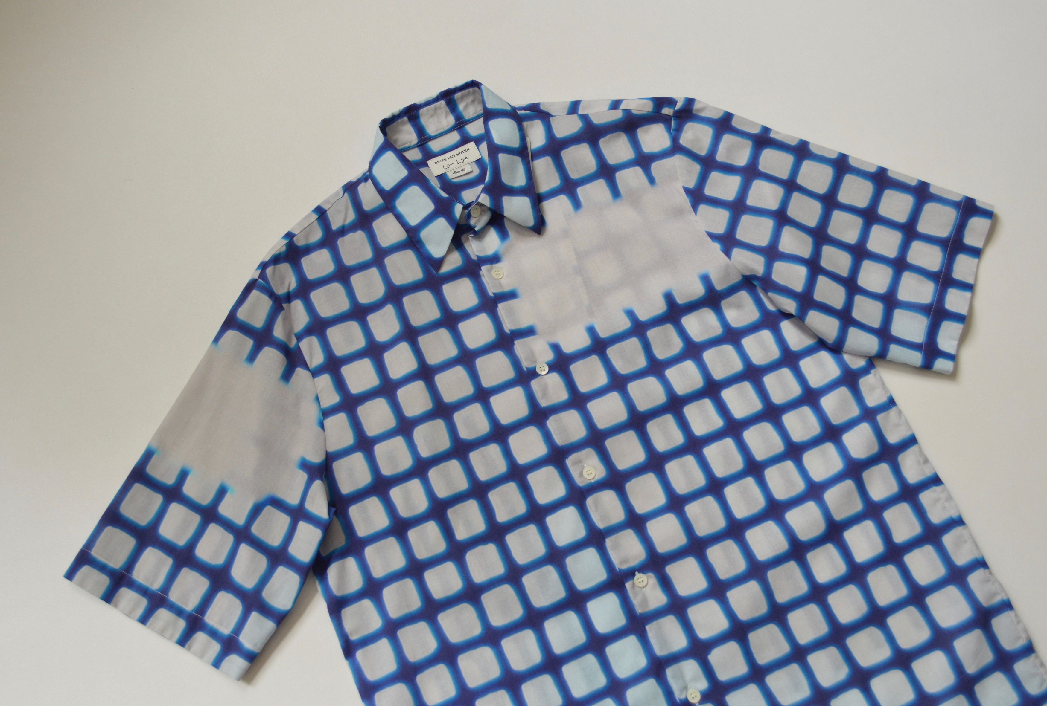 Dries Van Noten S/S 21 Len Lye Grid Print Shirt Size US M / EU 48-50 / 2 - 4 Thumbnail