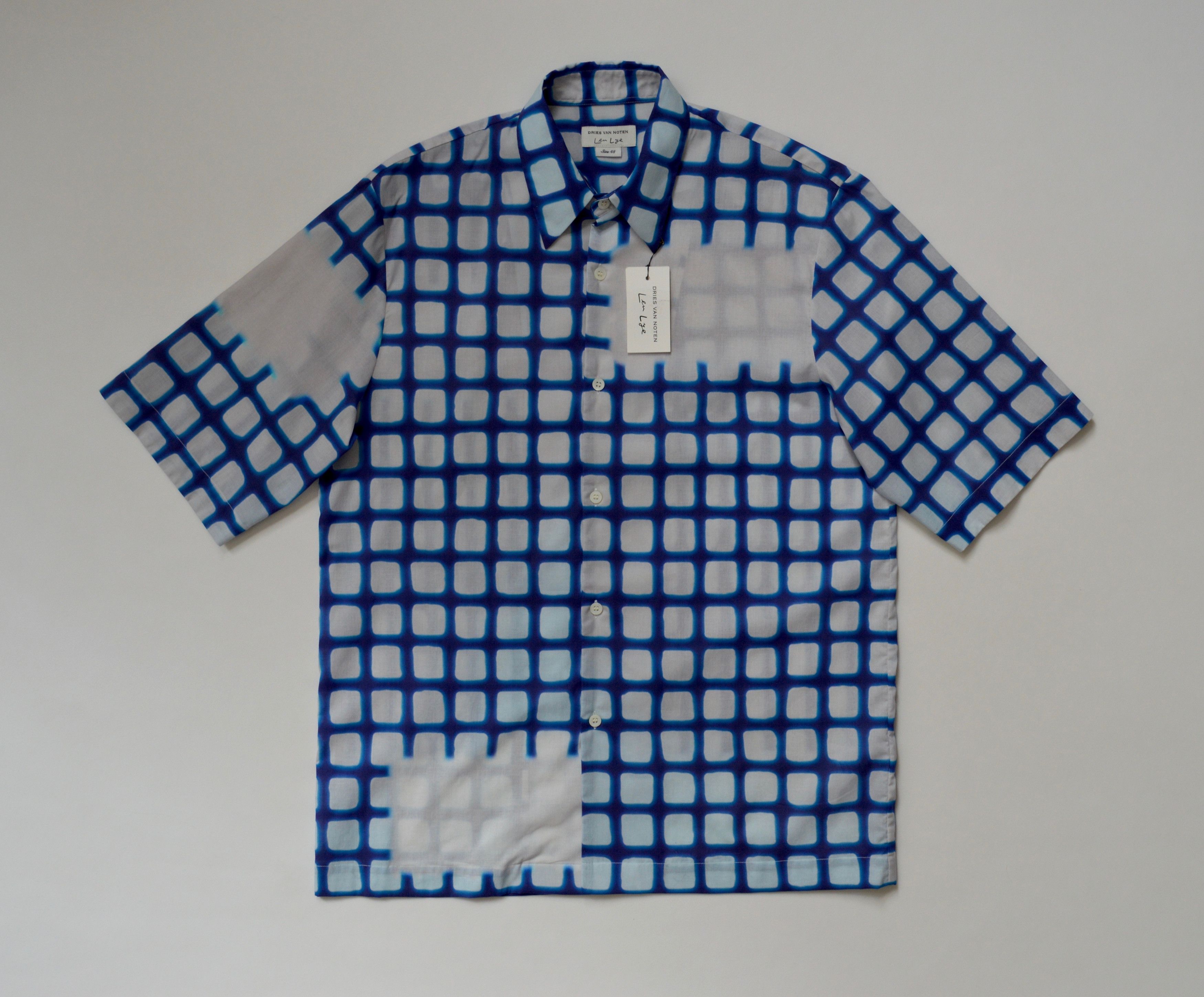 Dries Van Noten S/S 21 Len Lye Grid Print Shirt Size US M / EU 48-50 / 2 - 9 Thumbnail