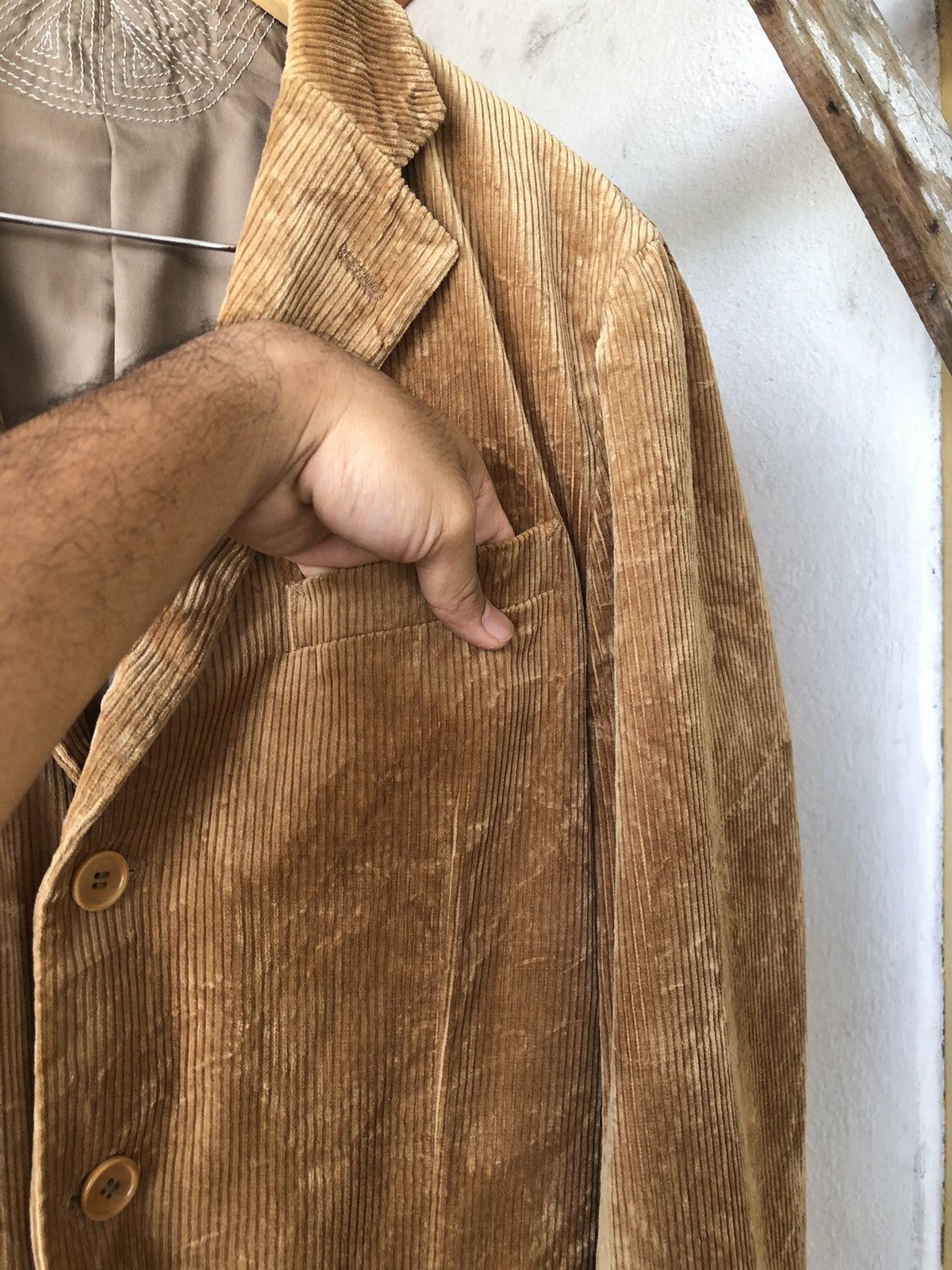 Yohji Yamamoto Vintage Yohji Yamamoto Corduroy Single Breasted Blazer Size US L / EU 52-54 / 3 - 13 Thumbnail