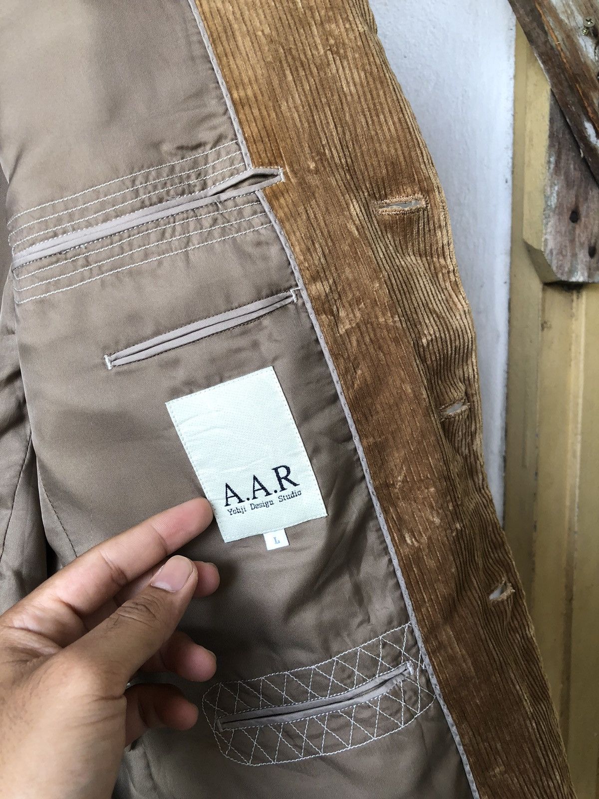 Yohji Yamamoto Vintage Yohji Yamamoto Corduroy Single Breasted Blazer Size US L / EU 52-54 / 3 - 14 Thumbnail