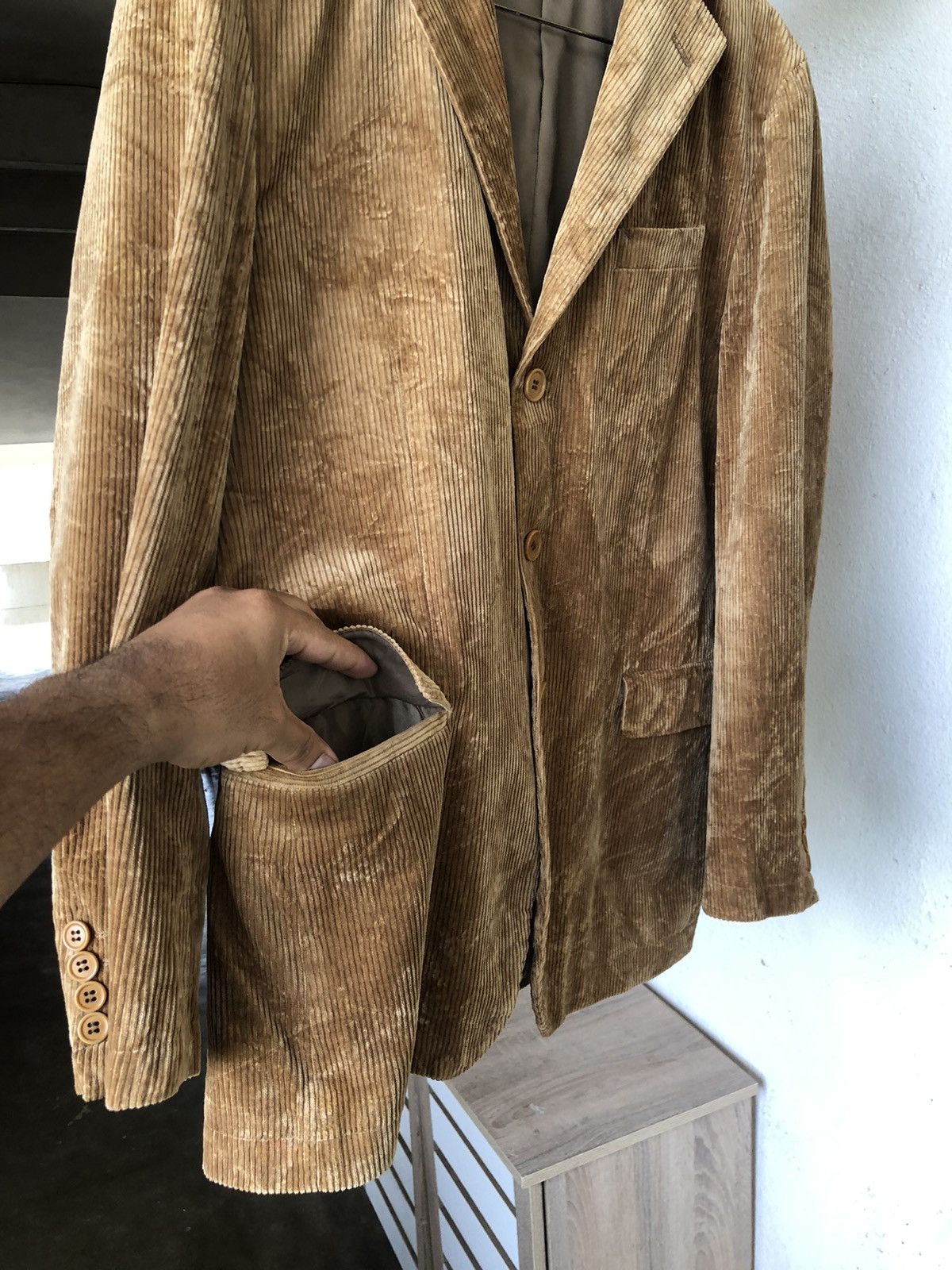 Yohji Yamamoto Vintage Yohji Yamamoto Corduroy Single Breasted Blazer Size US L / EU 52-54 / 3 - 12 Thumbnail