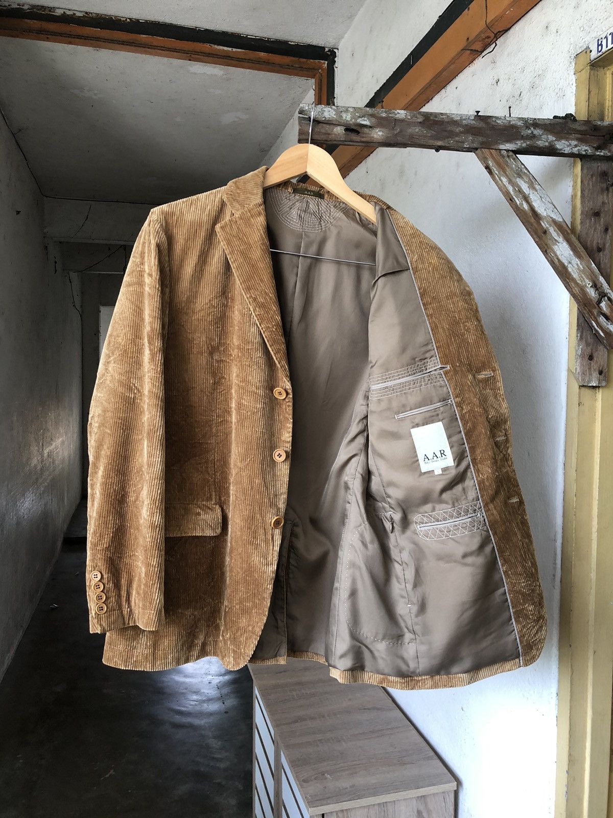 Yohji Yamamoto Vintage Yohji Yamamoto Corduroy Single Breasted Blazer Size US L / EU 52-54 / 3 - 3 Thumbnail