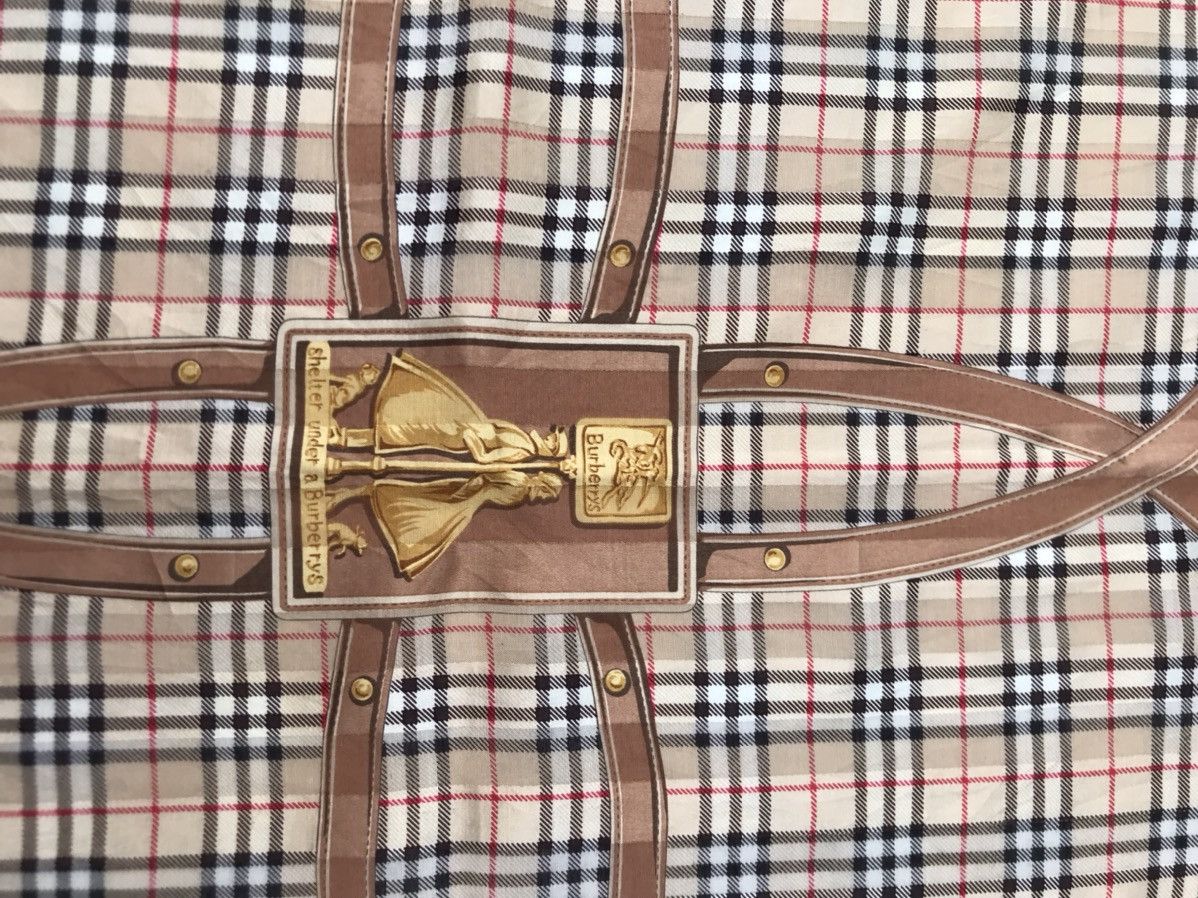 Burberry Vtg Burberry Shelter Under A Burberry Nova Check Silk Scarve Size ONE SIZE - 2 Thumbnail