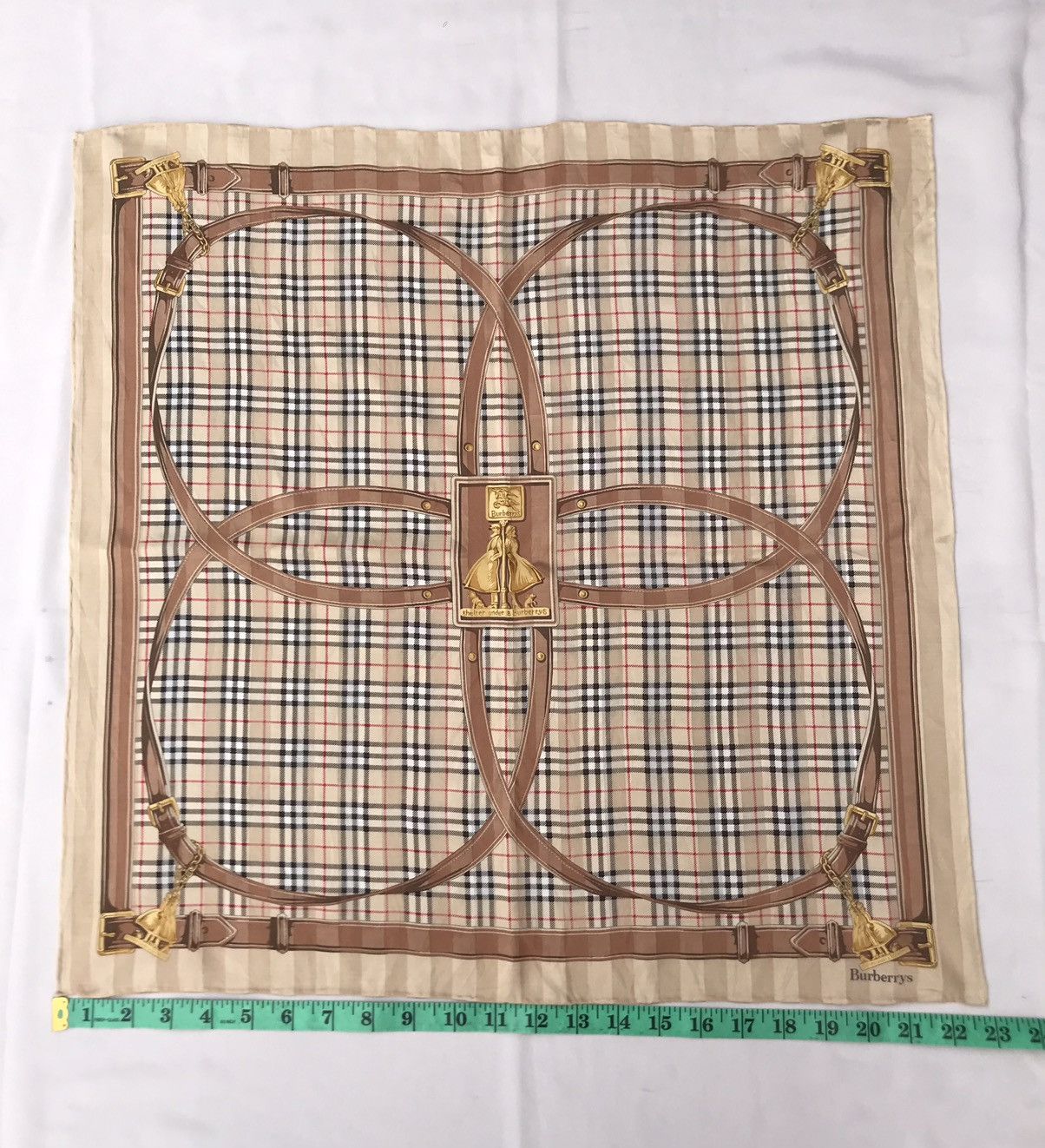 Burberry Vtg Burberry Shelter Under A Burberry Nova Check Silk Scarve Size ONE SIZE - 1 Thumbnail