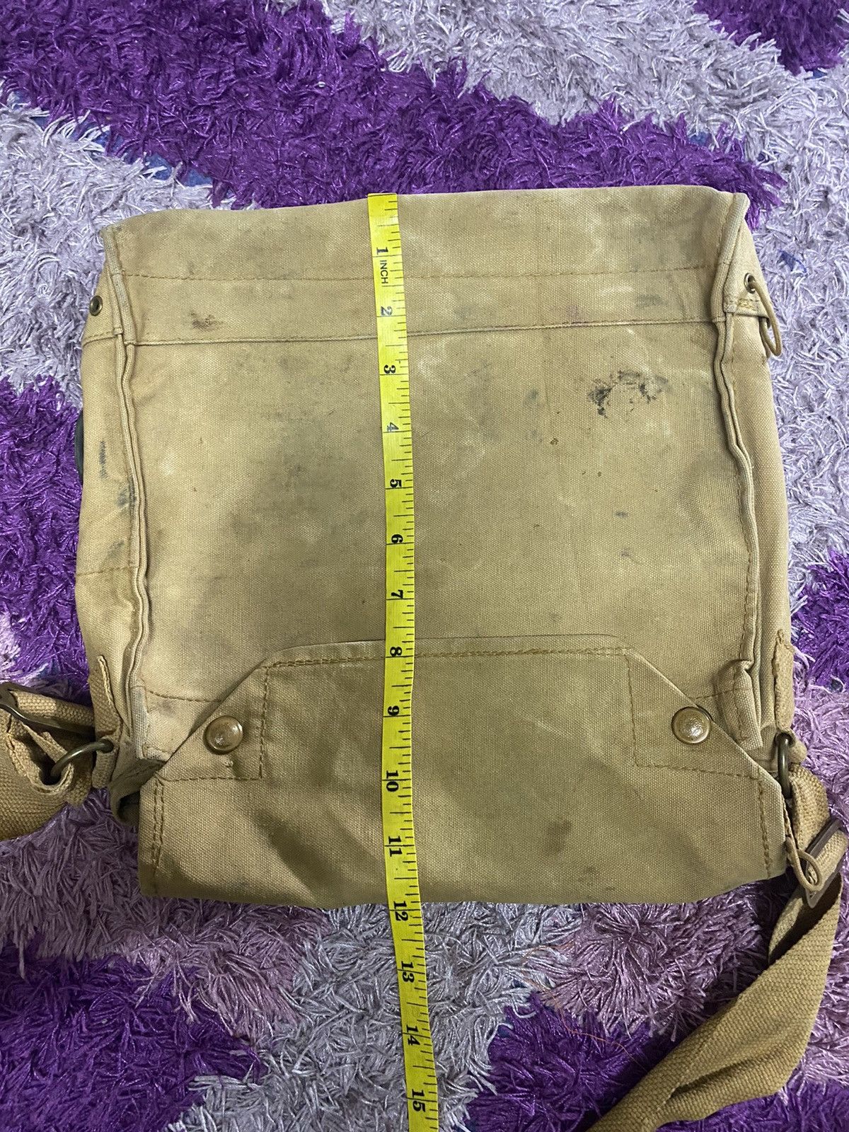 Vintage 🔥1942 British United WWII Gas Mask Bag Super Rare Collector Size ONE SIZE - 13 Thumbnail