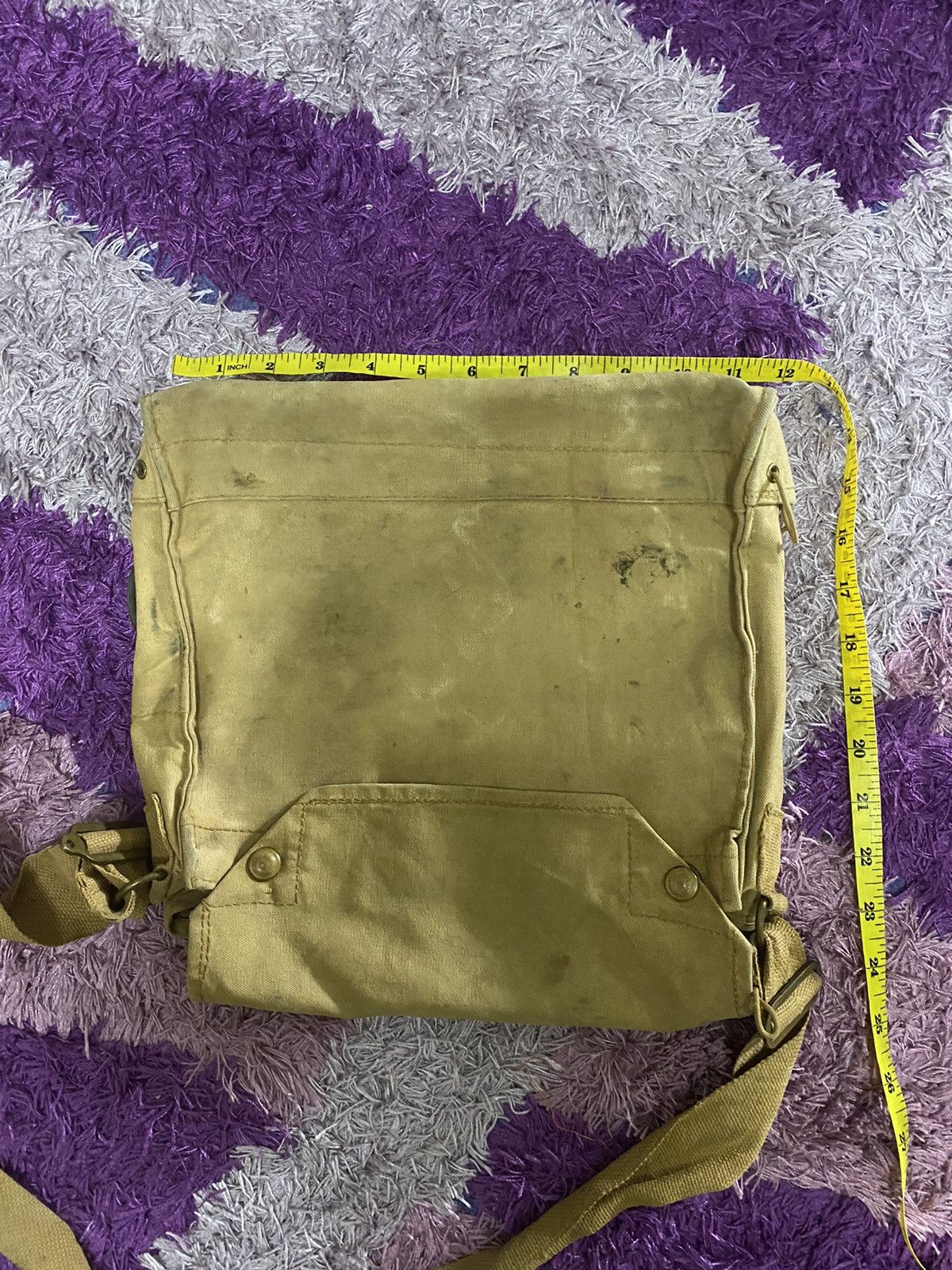 Vintage 🔥1942 British United WWII Gas Mask Bag Super Rare Collector Size ONE SIZE - 12 Thumbnail