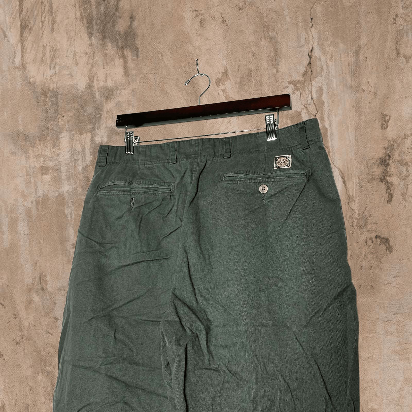Vintage Military Green Khakis Pants Baggy Pleated Front Faded Glory ...