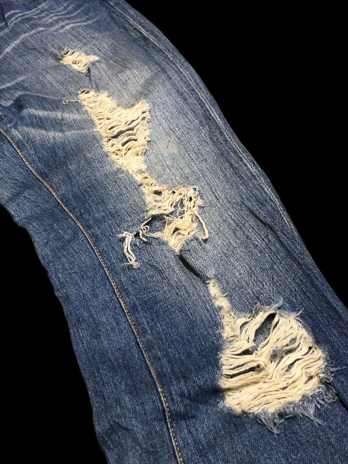 Japanese Brand RIPPED⚡️MYSTIC DISTRESSED JEANS Size US 30 / EU 46 - 5 Thumbnail
