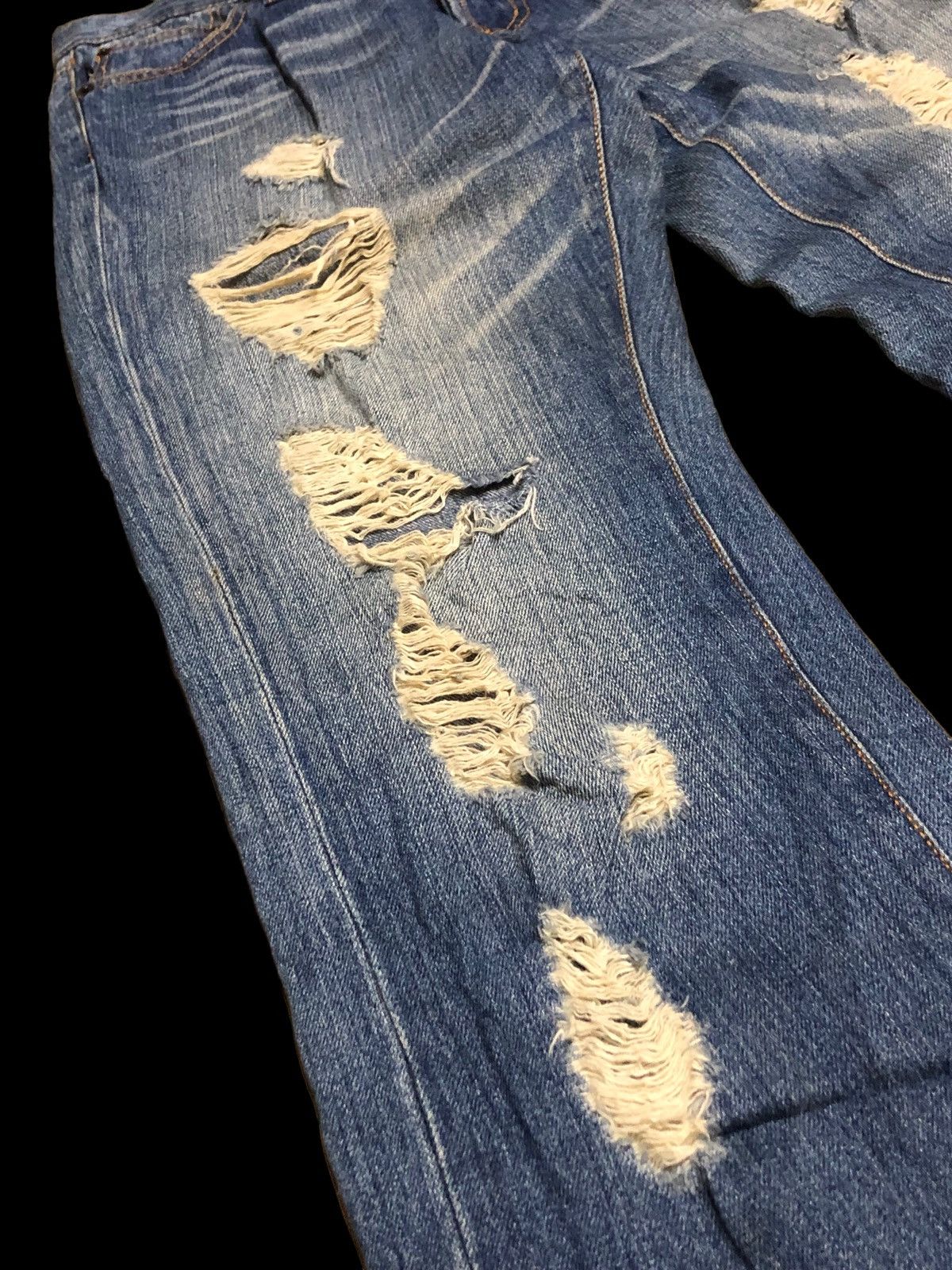Japanese Brand RIPPED⚡️MYSTIC DISTRESSED JEANS Size US 30 / EU 46 - 2 Thumbnail