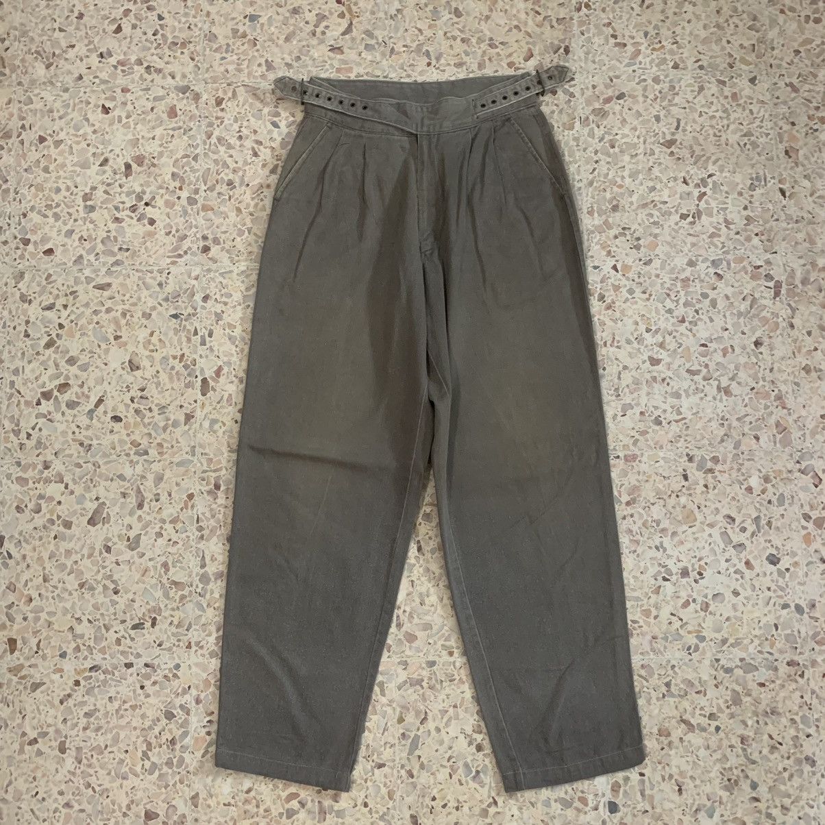 image of Ghurka x Military Send Offersjapan Vintage Trousers Gurkha Jeans Baggy Pant in Slate Grey (Size 26)