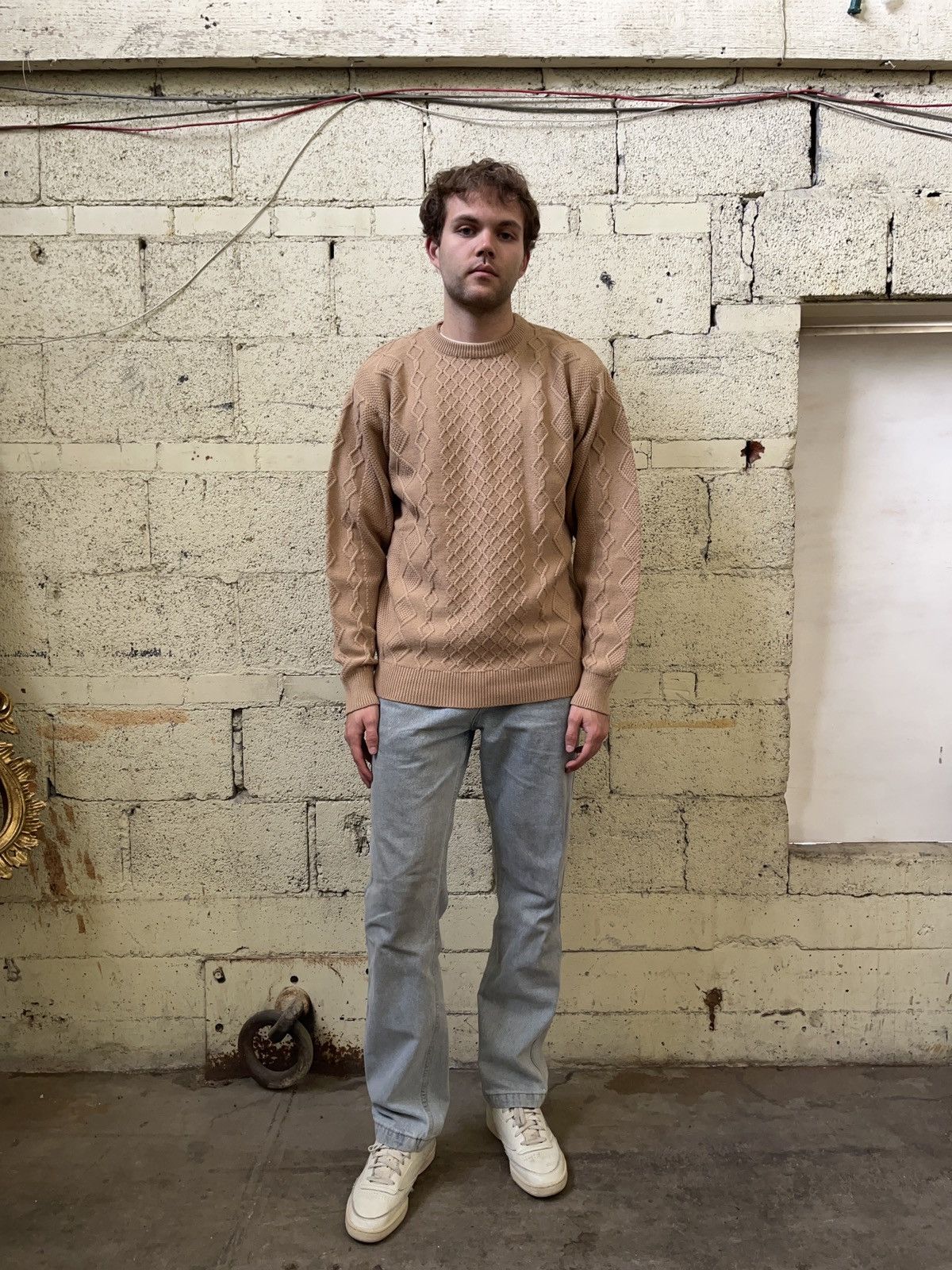 Vintage Cable Knit Sweater Size US L / EU 52-54 / 3 - 3 Thumbnail
