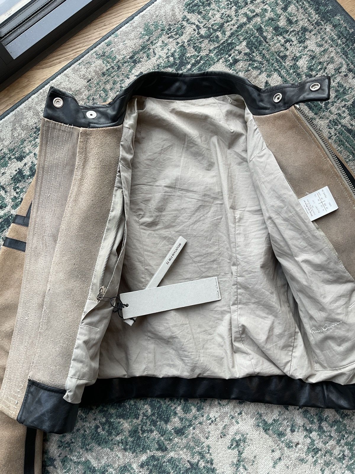 Rick Owens Rick Owens fw12 pearl/bl runway leather jacket Size US S / EU 44-46 / 1 - 4 Thumbnail