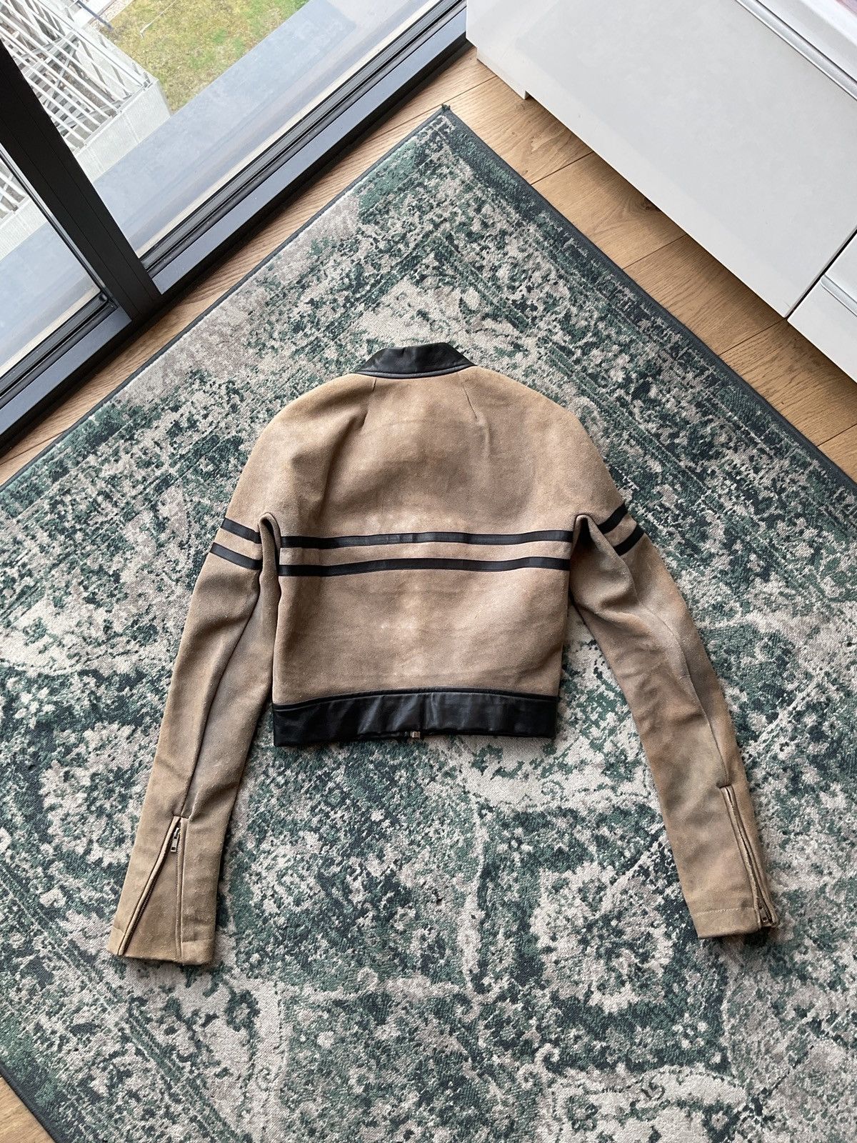 Rick Owens Rick Owens fw12 pearl/bl runway leather jacket Size US S / EU 44-46 / 1 - 8 Thumbnail