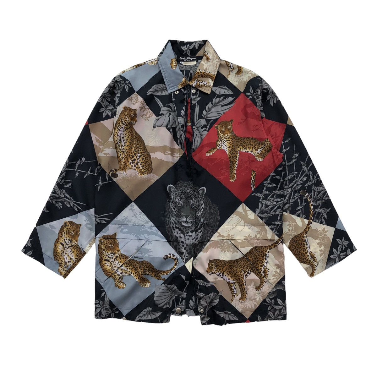 Salvatore Ferragamo Salvatore Ferragamo Animal In Floral Printed Buttoned Shirt Size US S / EU 44-46 / 1 - 2 Thumbnail