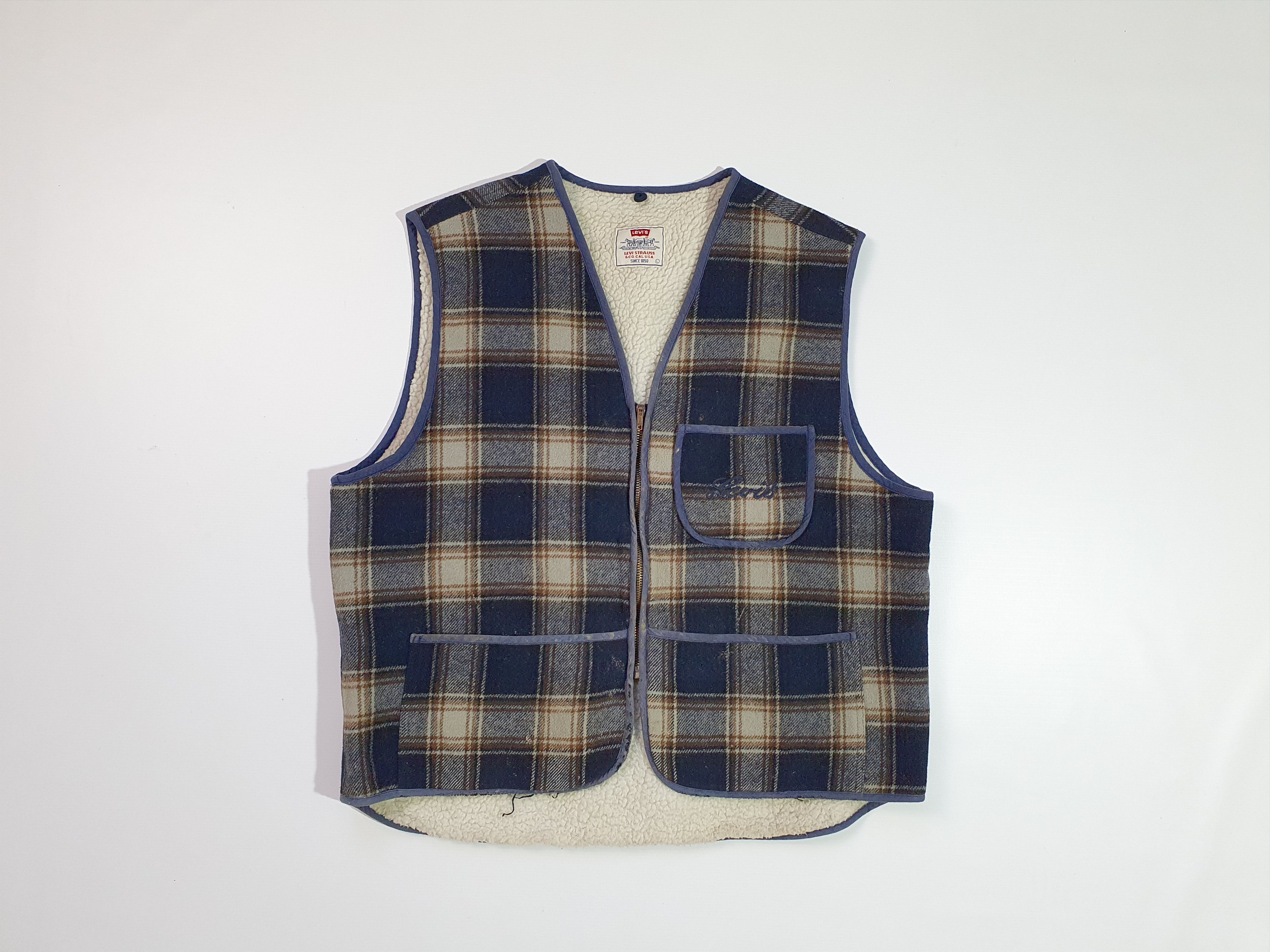 Levi's × Vintage 70s Very Rare Vintage Sherpa Wool Levi’s Vest Size US L / EU 52-54 / 3 - 3 Thumbnail
