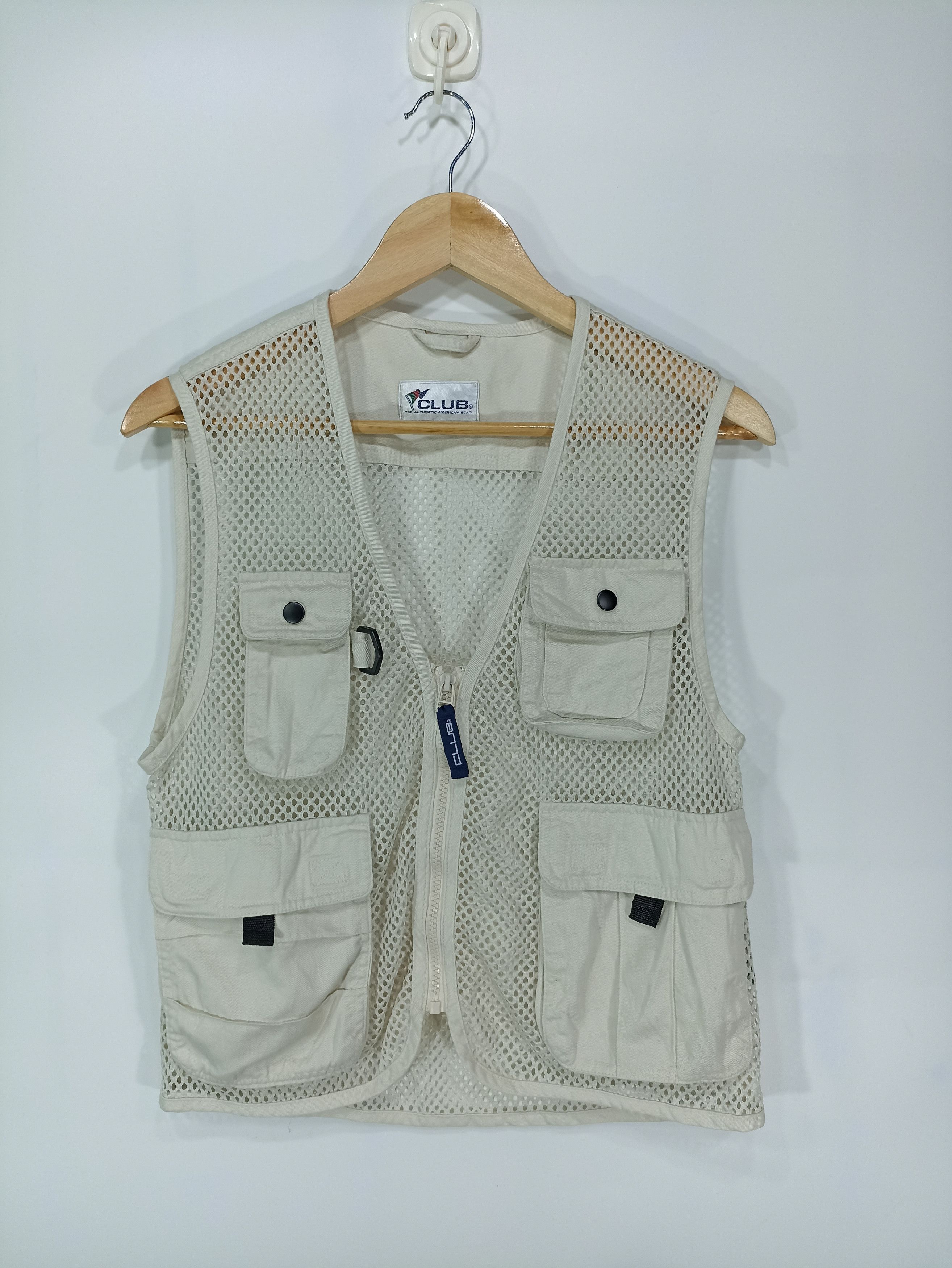 Pre-owned Tracey Vest Vintage Club Mesh Net Vest In White