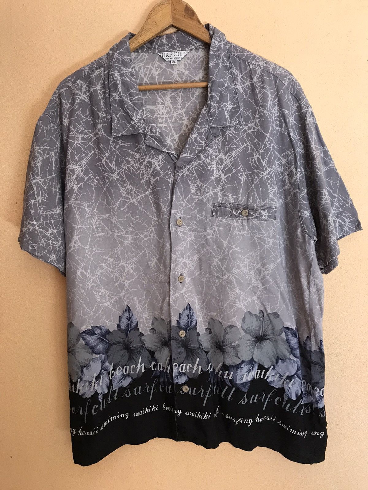 Japanese Brand SURF CULT HAWAII WAIKIKI BUTTON UP Size US XL / EU 56 / 4 - 4 Thumbnail