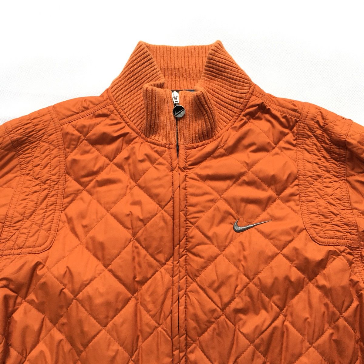 Nike × Vintage Nike Swoosh Puffer Quilted Zipper Vtg Jacket Size US M / EU 48-50 / 2 - 7 Thumbnail