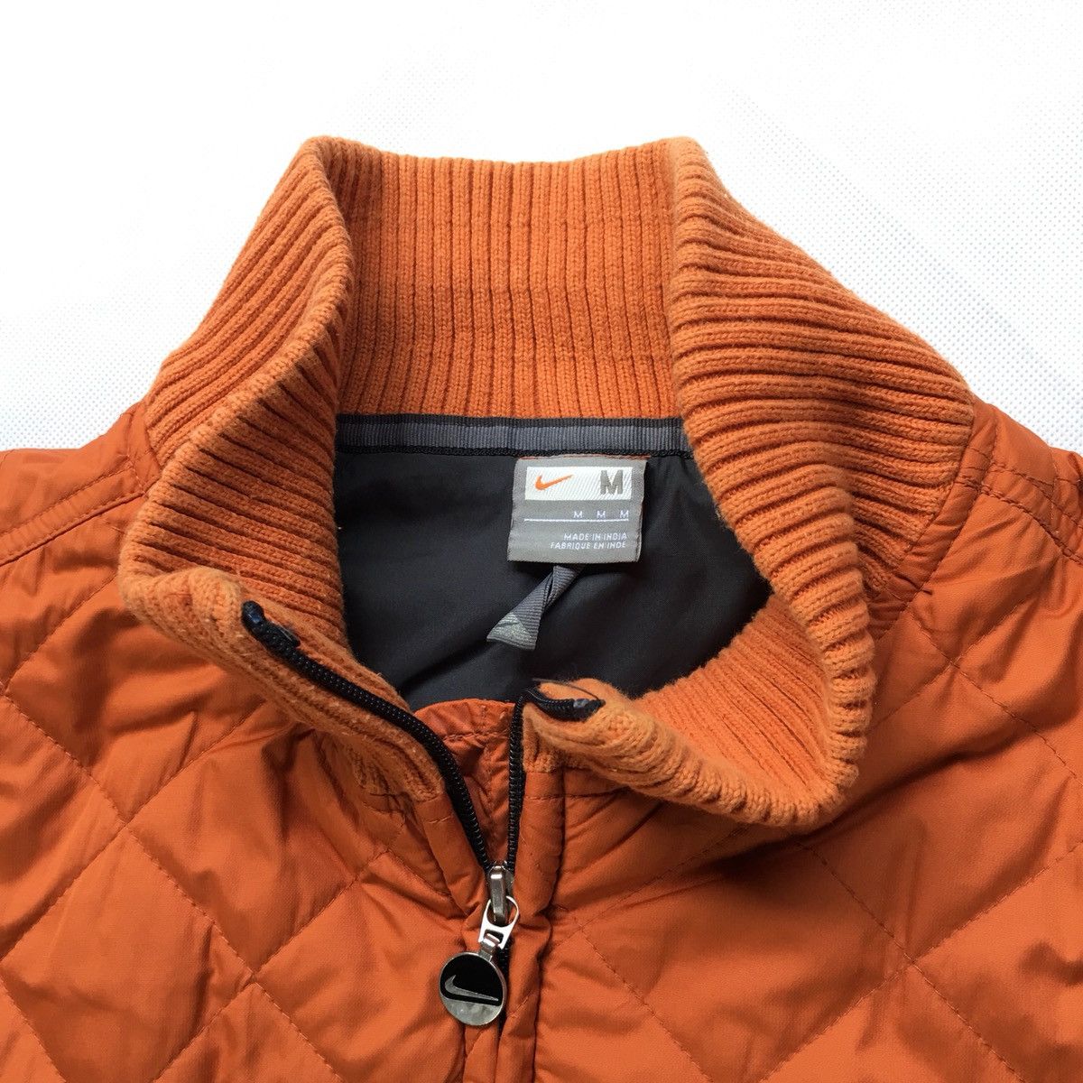 Nike × Vintage Nike Swoosh Puffer Quilted Zipper Vtg Jacket Size US M / EU 48-50 / 2 - 8 Thumbnail