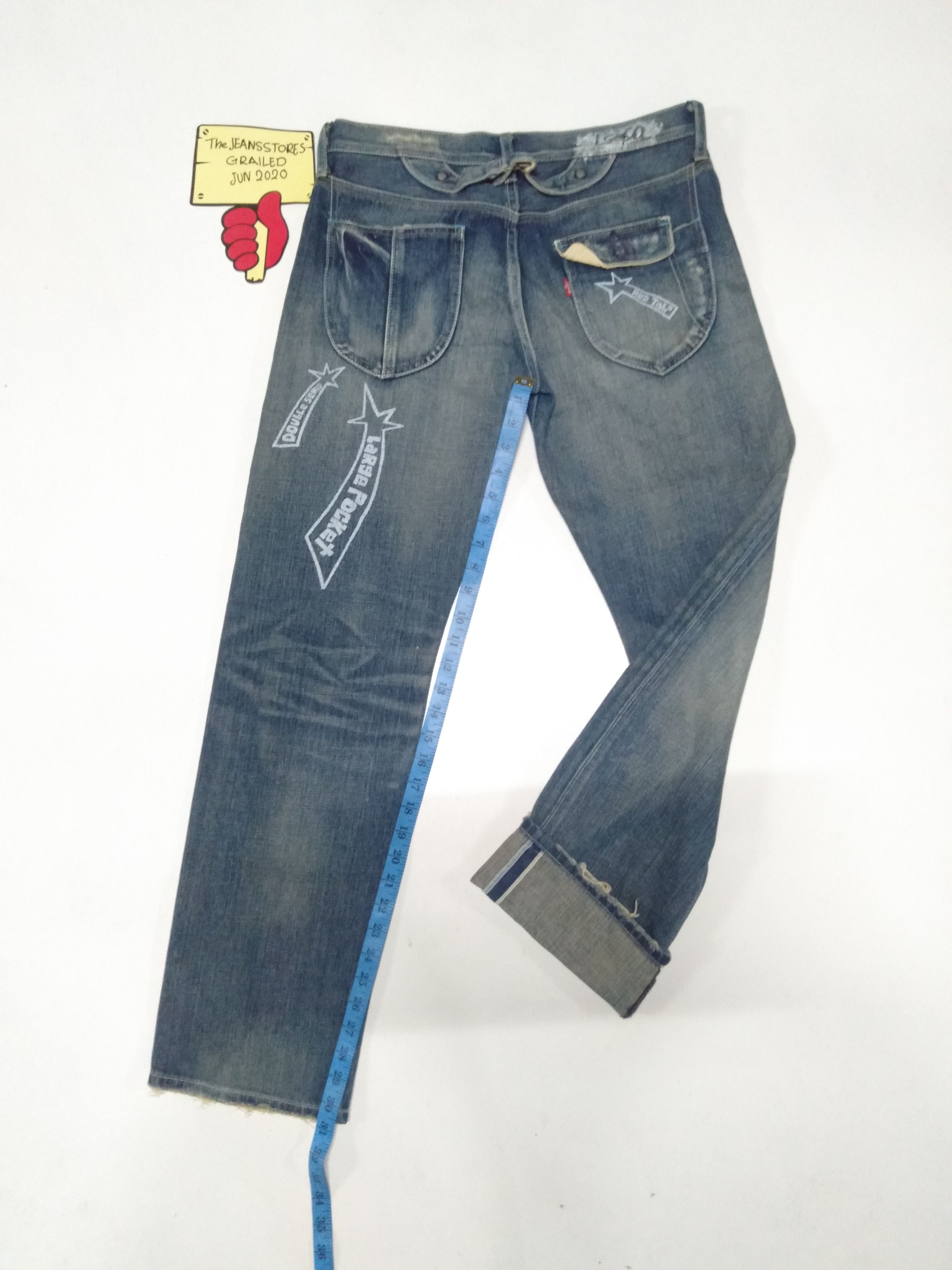 Japanese Brand × Levi's × Vintage vintage selvage 90s Levis redtab buckle back distresed denim Size US 30 / EU 46 - 1 Thumbnail