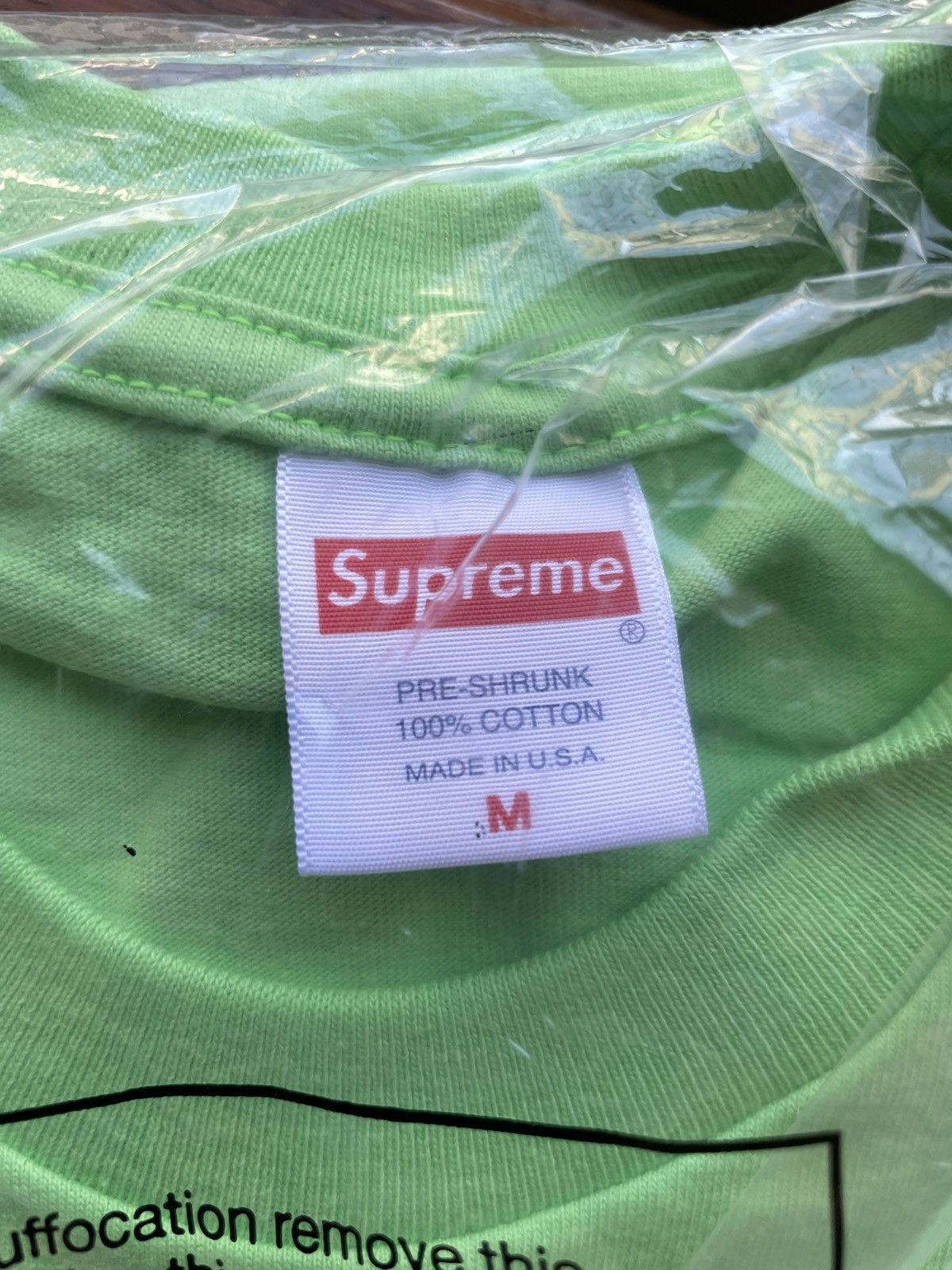 Supreme Supreme SS22 Mask T-shirt Lime Size US M / EU 48-50 / 2 - 3 Thumbnail