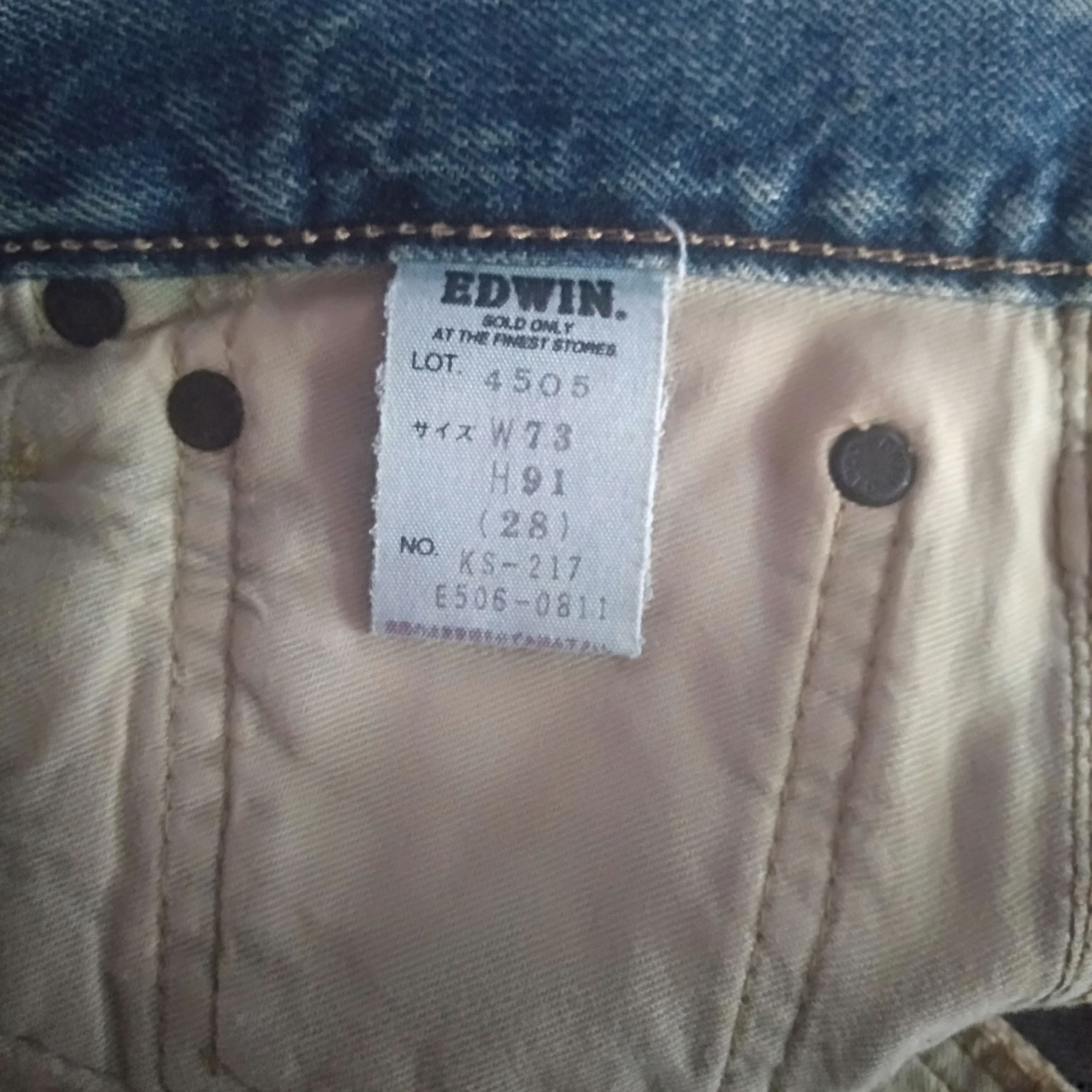 Edwin × Japanese Brand × Vintage vintage Edwin lot 505x selvedge distressed denim Size US 28 / EU 44 - 8 Thumbnail