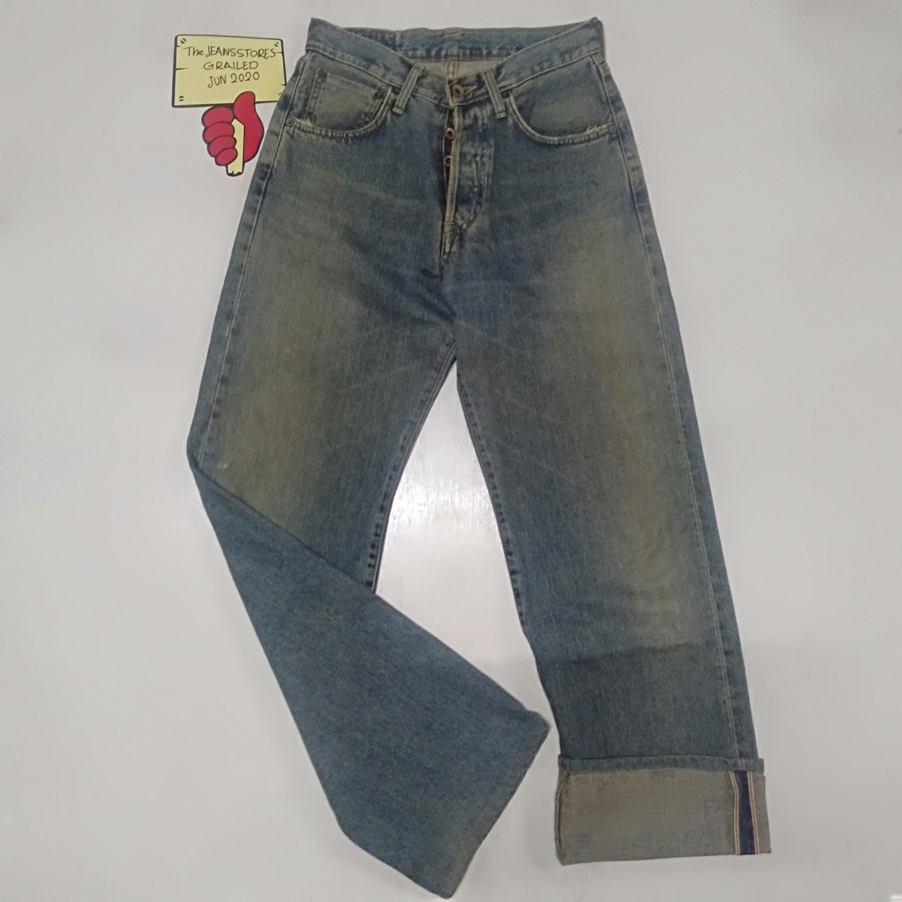 image of Edwin Lot 505X Selvedge Distressed Denim in Light Blue, Men's (Size 28)