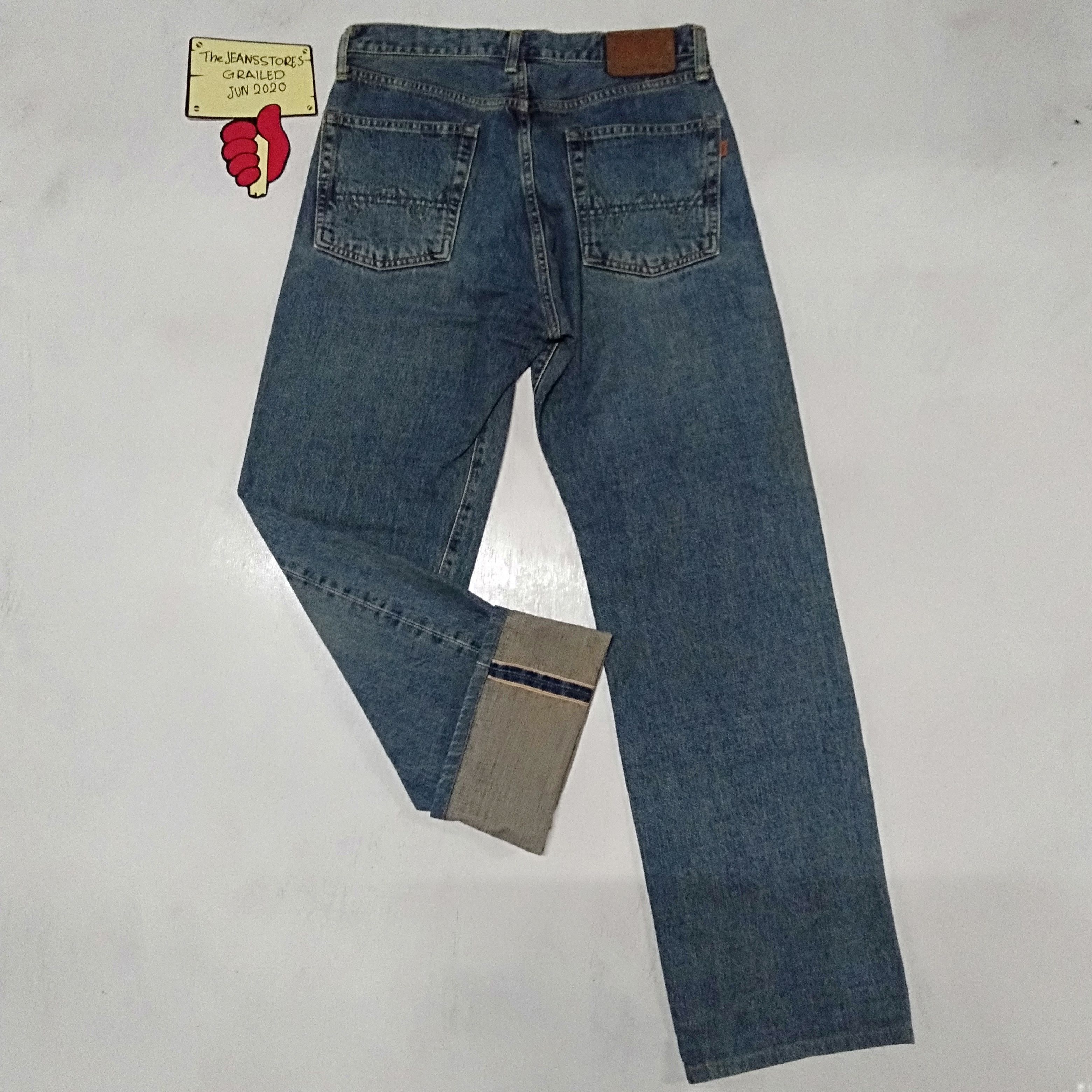 Edwin × Salvage × Vintage vintage selvedge Edwin 505X blue wash denim Size US 31 - 1 Thumbnail