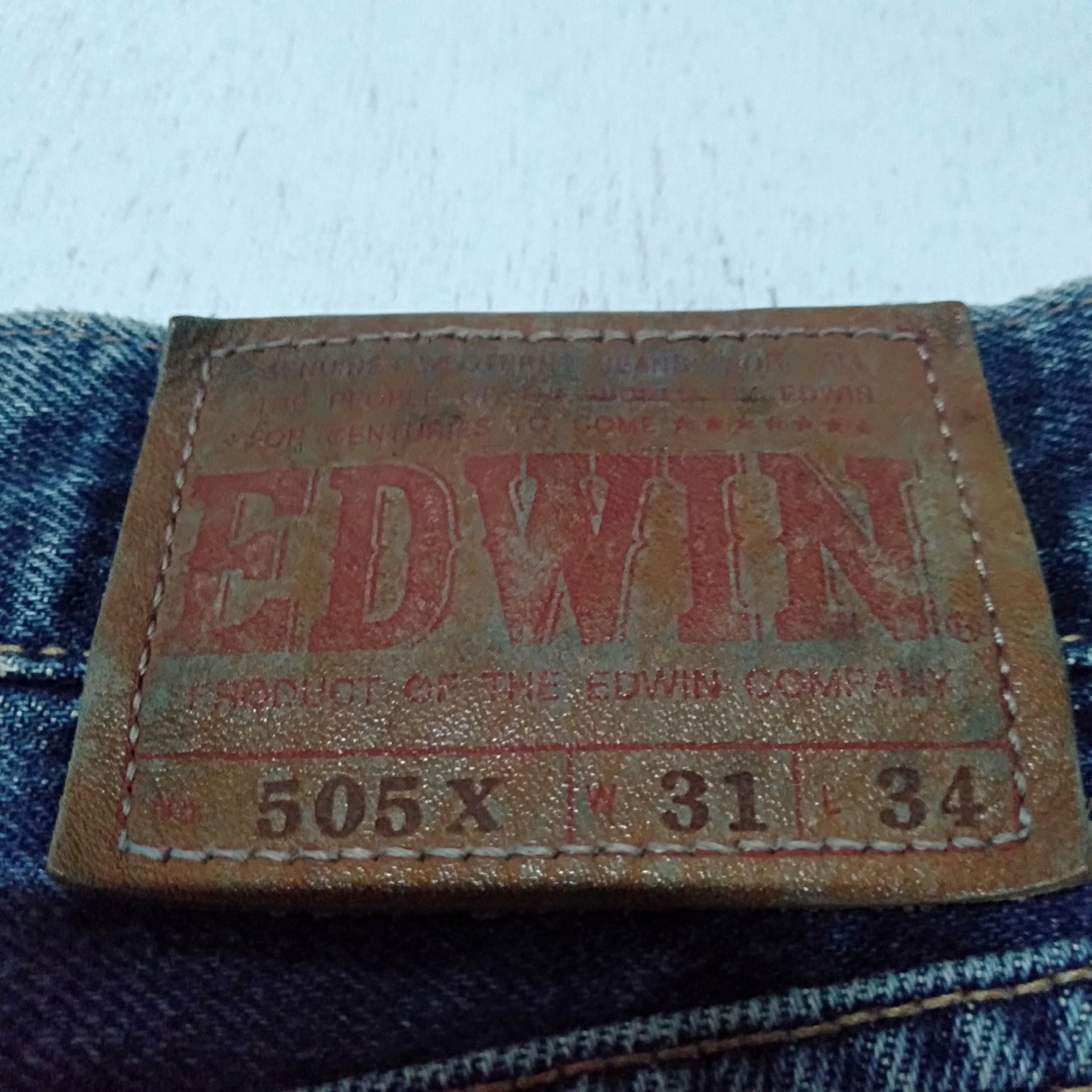 Edwin × Salvage × Vintage vintage selvedge Edwin 505X blue wash denim Size US 31 - 9 Thumbnail