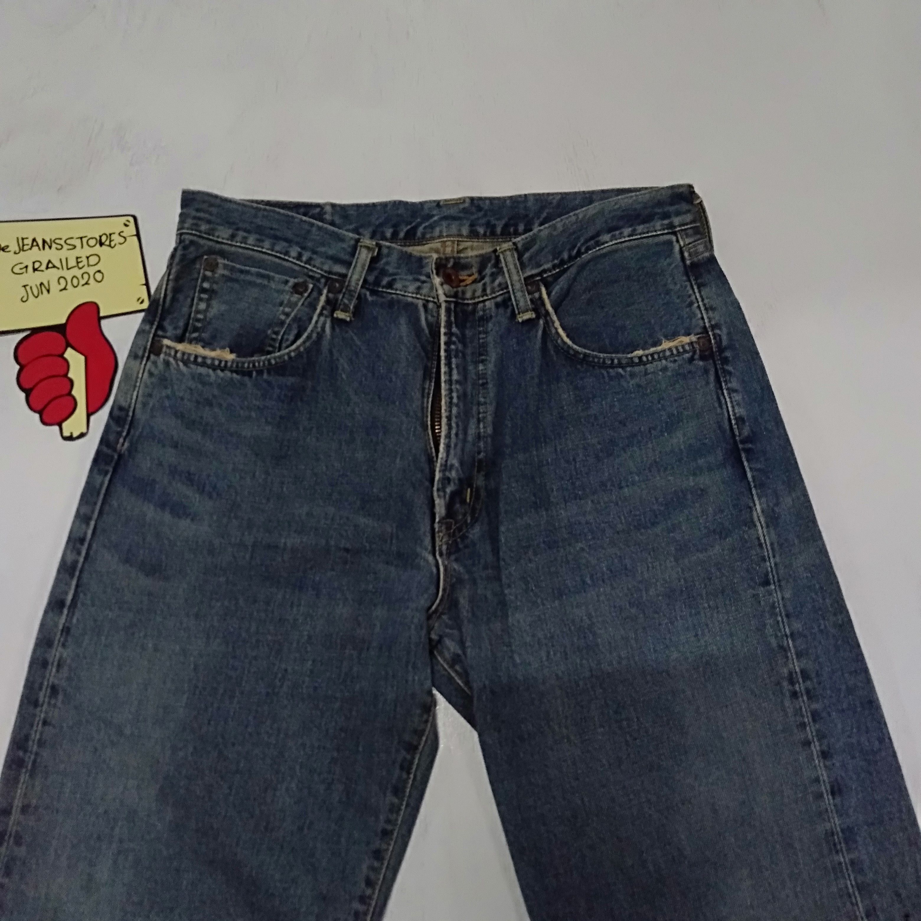 Edwin × Salvage × Vintage vintage selvedge Edwin 505X blue wash denim Size US 31 - 4 Thumbnail