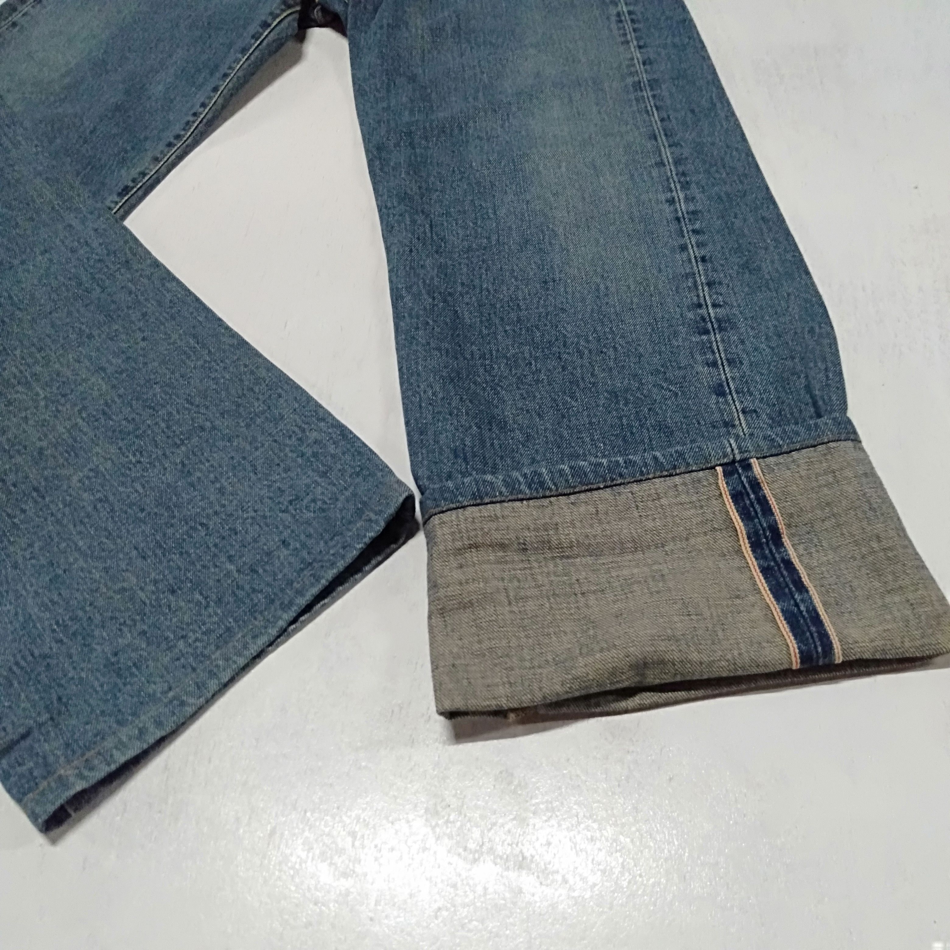 Edwin × Salvage × Vintage vintage selvedge Edwin 505X blue wash denim Size US 31 - 7 Thumbnail
