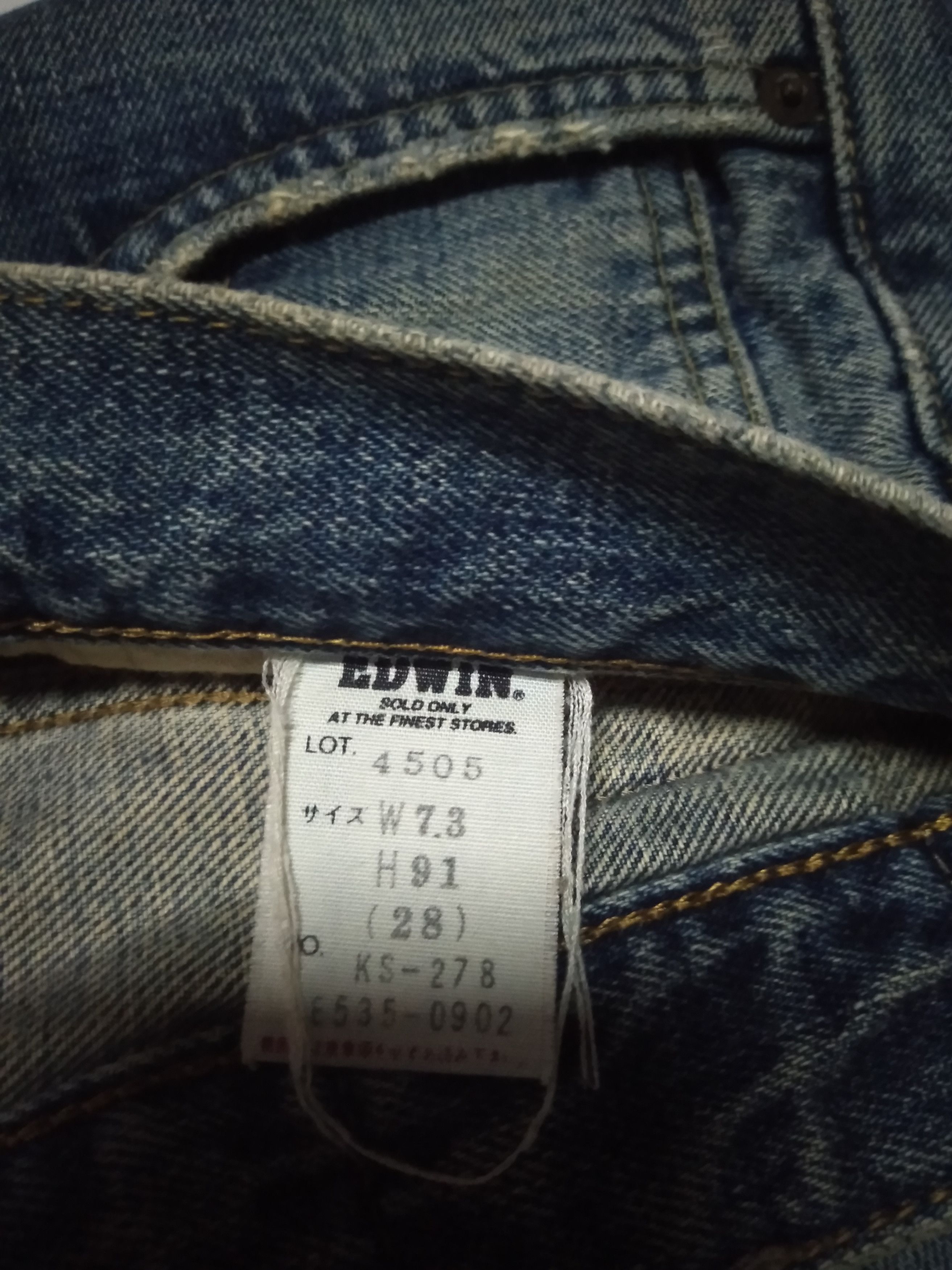 Edwin × Japanese Brand × Vintage vintage Edwin lot 505x distressed selvedge jeans Japan Size US 28 / EU 44 - 9 Thumbnail