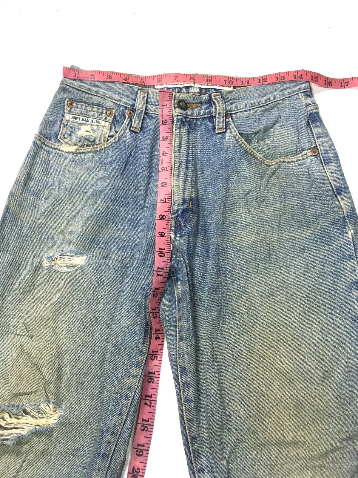 Edwin × Vintage vintage Edwin rusty blue wash distresed denim made in italy Size US 29 - 3 Thumbnail