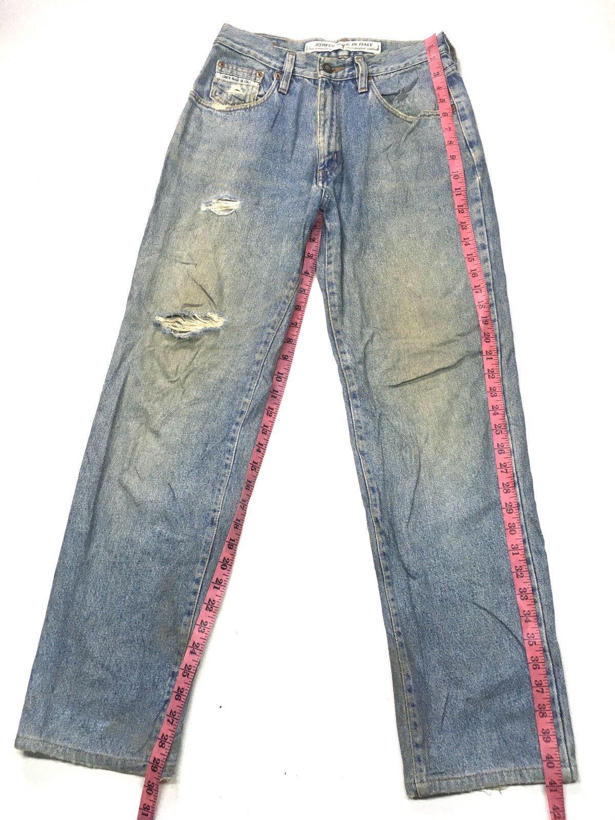 Edwin × Vintage vintage Edwin rusty blue wash distresed denim made in italy Size US 29 - 2 Thumbnail