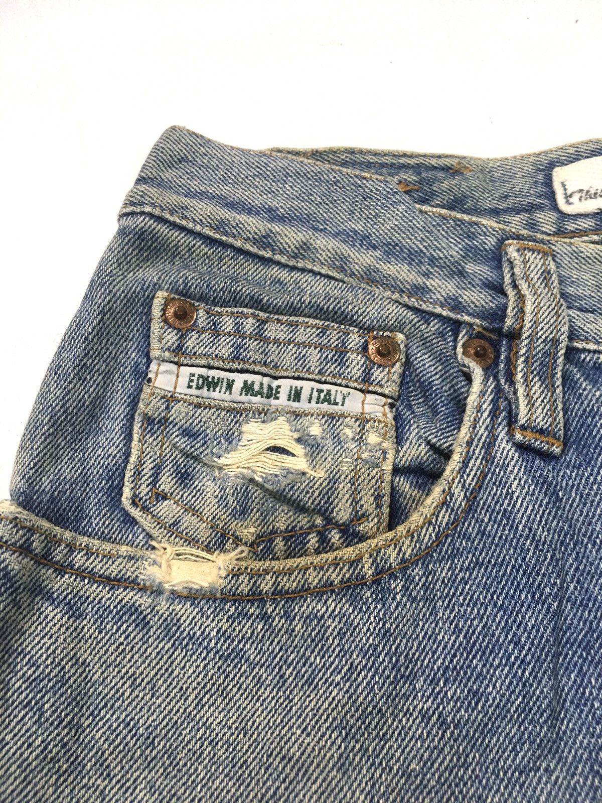 Edwin × Vintage vintage Edwin rusty blue wash distresed denim made in italy Size US 29 - 10 Thumbnail