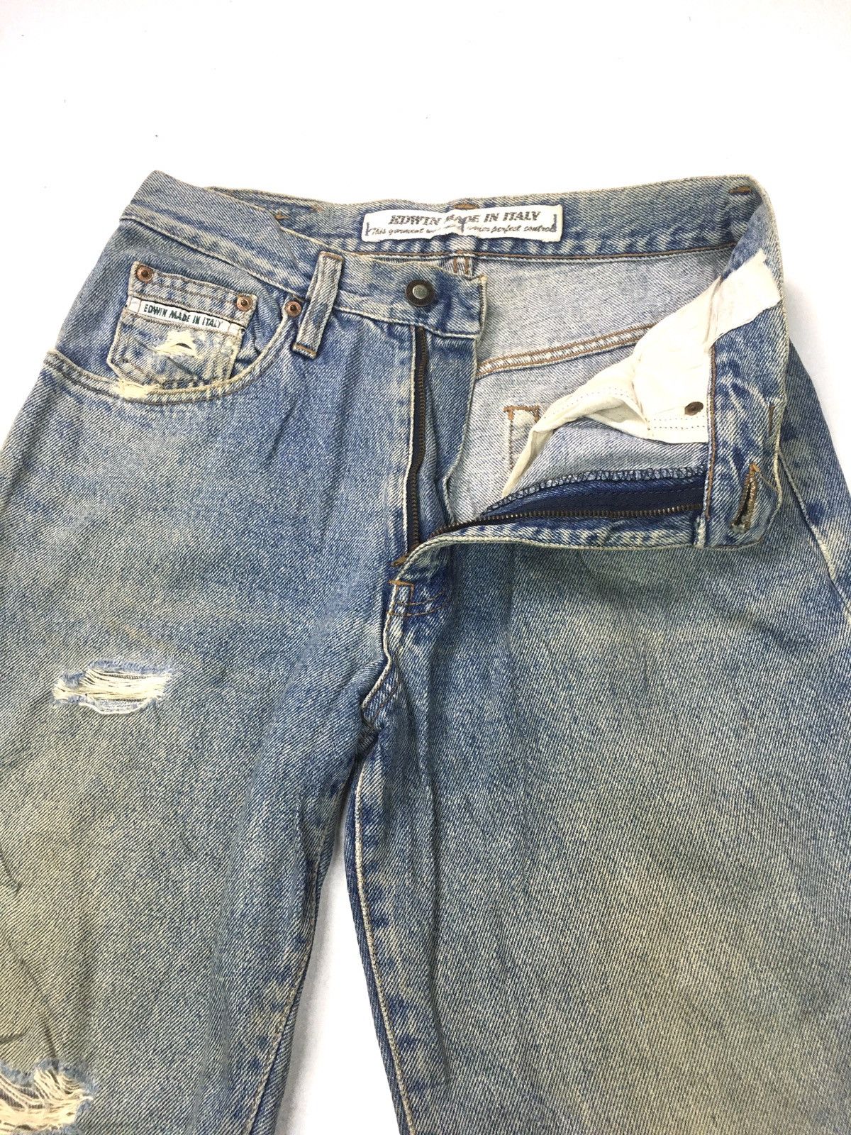Edwin × Vintage vintage Edwin rusty blue wash distresed denim made in italy Size US 29 - 5 Thumbnail