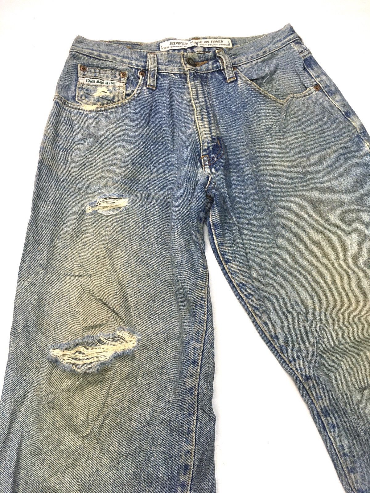 Edwin × Vintage vintage Edwin rusty blue wash distresed denim made in italy Size US 29 - 7 Thumbnail