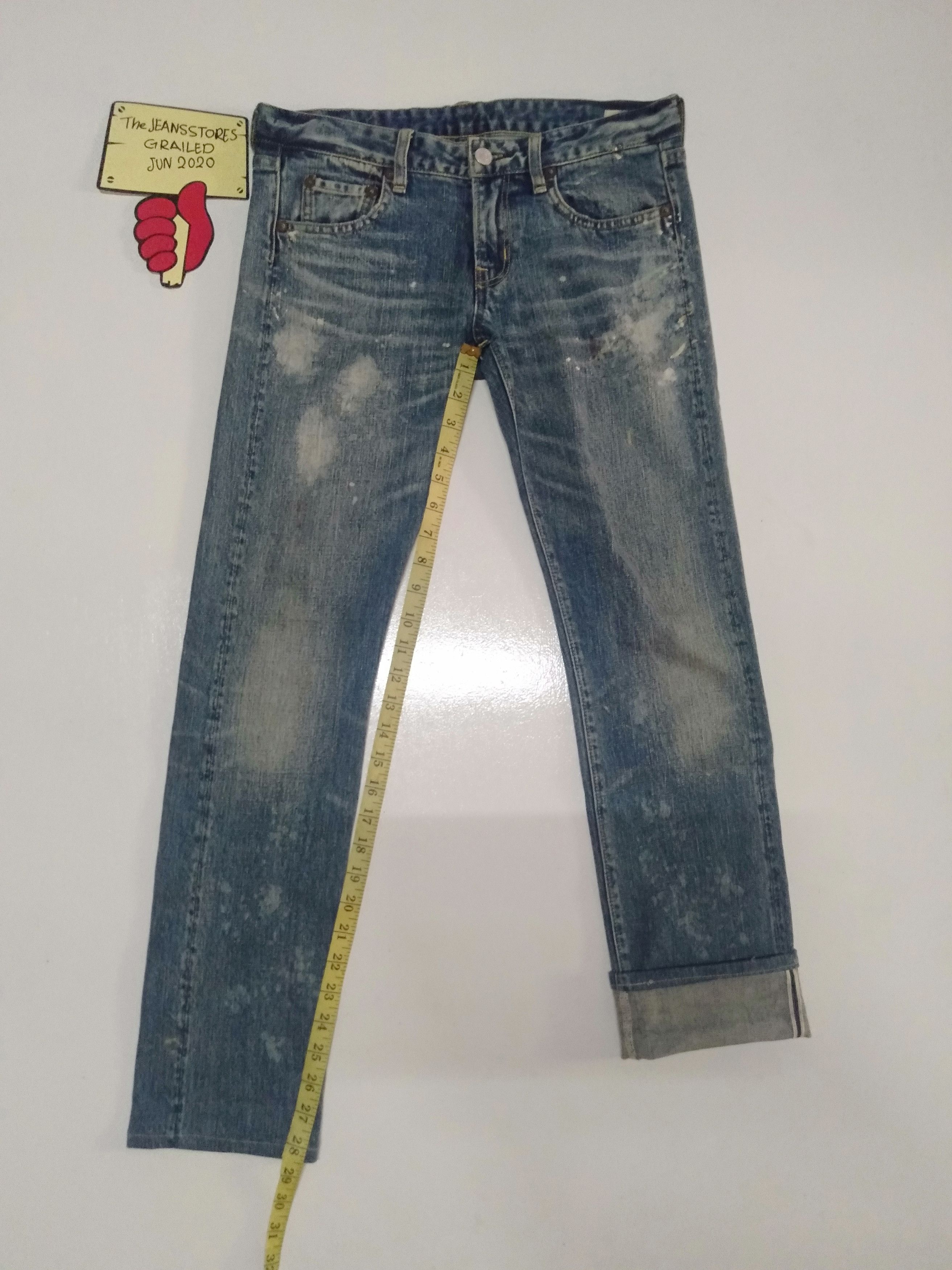 Vintage vintage selvage go to Hollywood art painting skinny fit Size US 30 / EU 46 - 3 Thumbnail