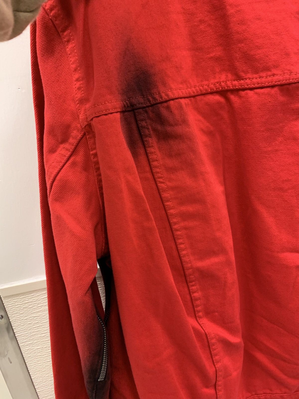 Martine Rose Zip Denim Jacket in Black / Red Size US XS / EU 42 / 0 - 16 Thumbnail