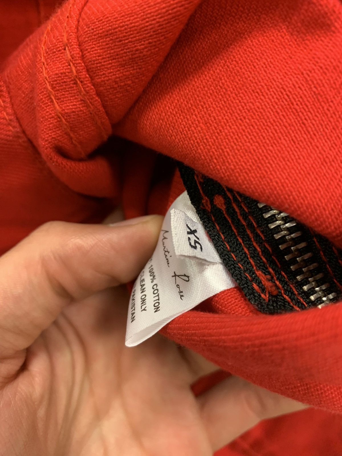 Martine Rose Zip Denim Jacket in Black / Red Size US XS / EU 42 / 0 - 14 Thumbnail