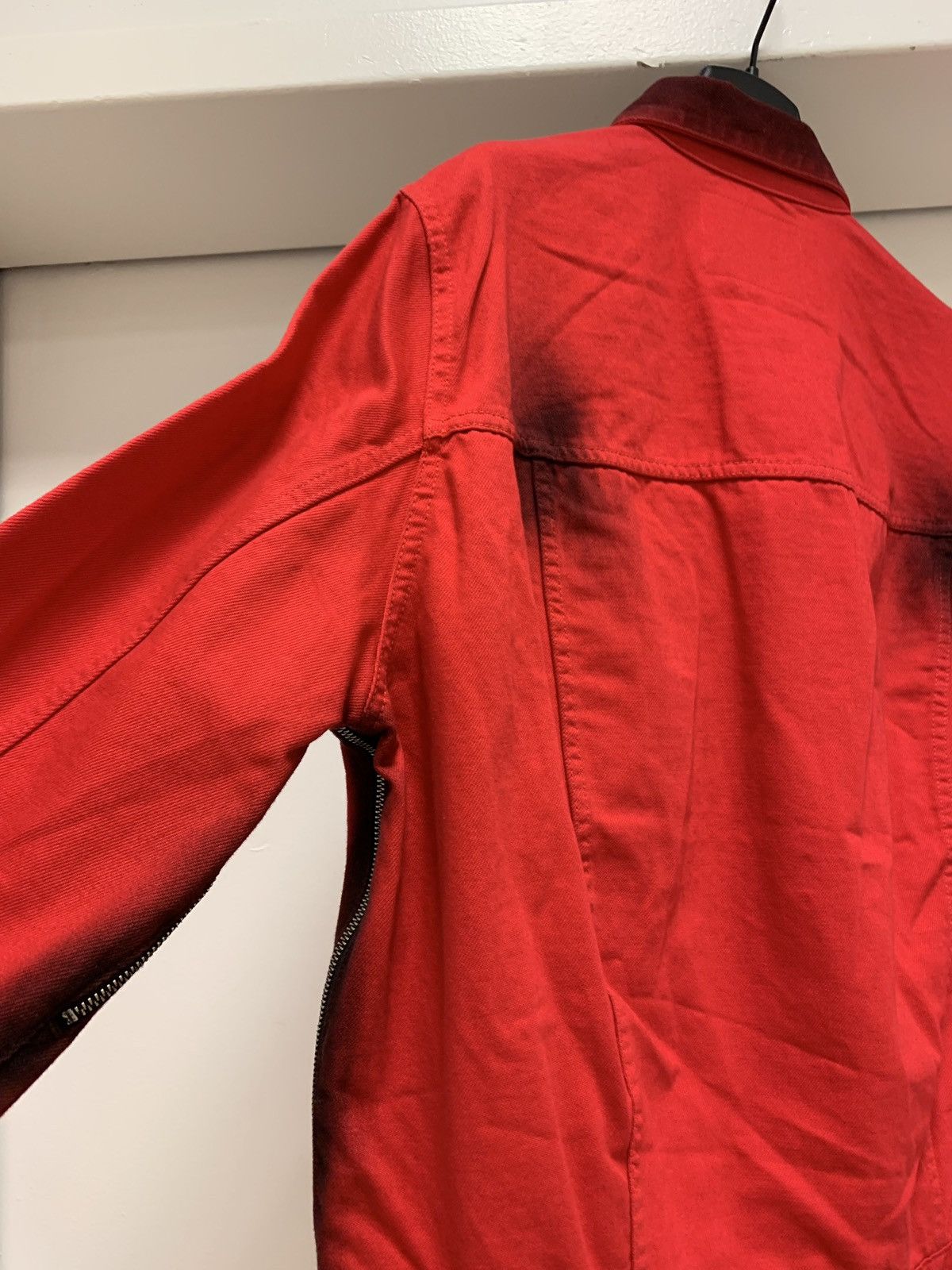 Martine Rose Zip Denim Jacket in Black / Red Size US XS / EU 42 / 0 - 10 Thumbnail