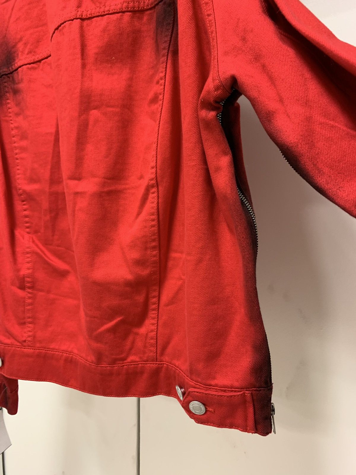 Martine Rose Zip Denim Jacket in Black / Red Size US XS / EU 42 / 0 - 13 Thumbnail