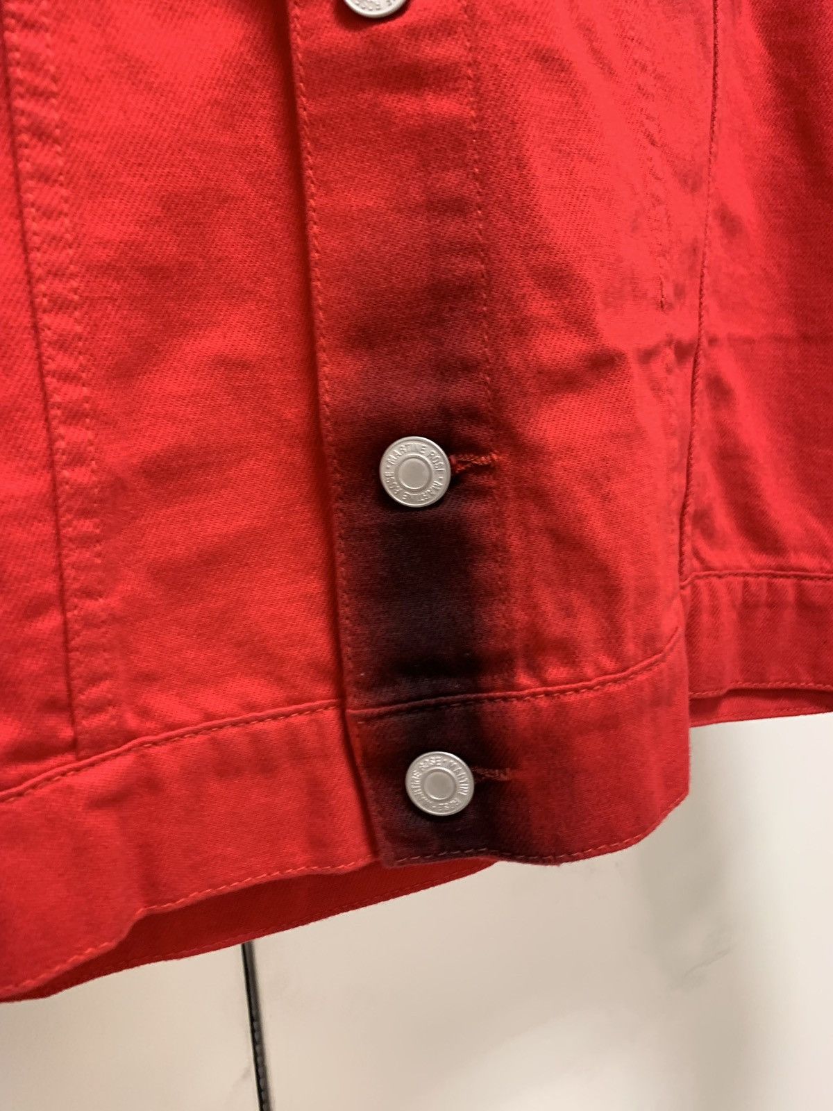 Martine Rose Zip Denim Jacket in Black / Red Size US XS / EU 42 / 0 - 5 Thumbnail
