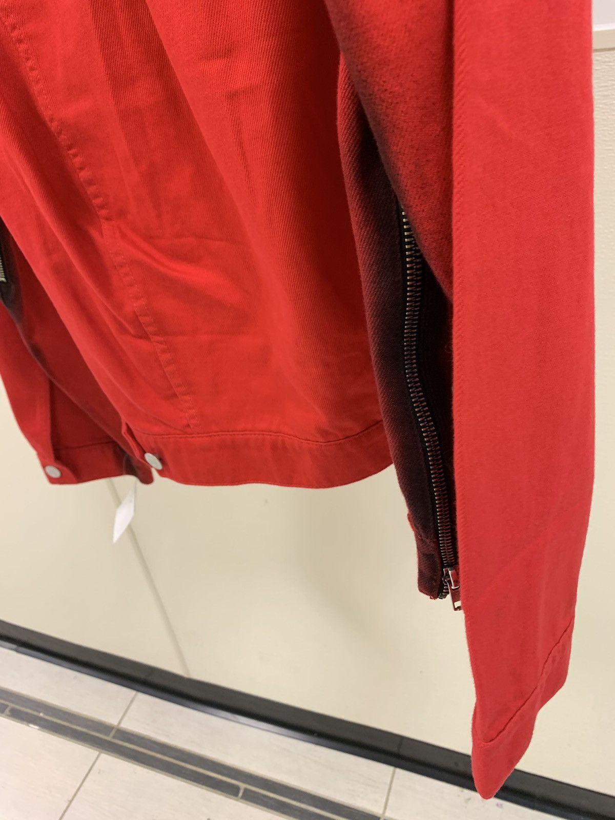 Martine Rose Zip Denim Jacket in Black / Red Size US XS / EU 42 / 0 - 15 Thumbnail