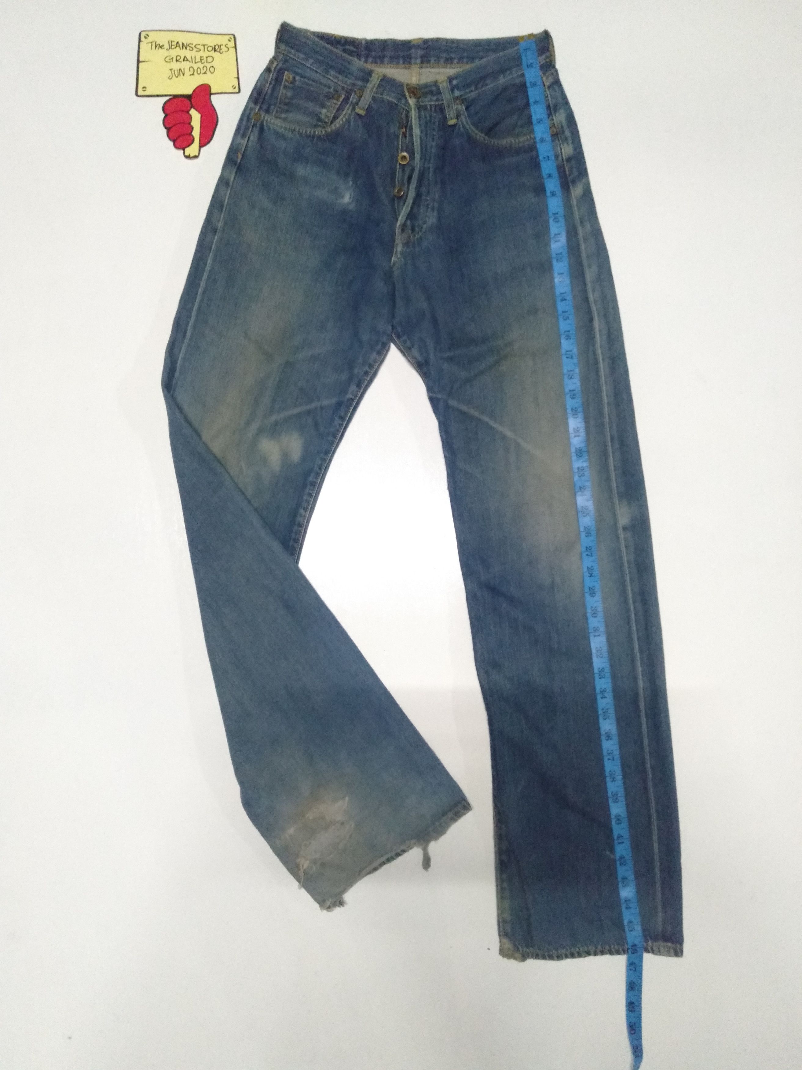 vintage selvage Edwin lot 505 distressed denim