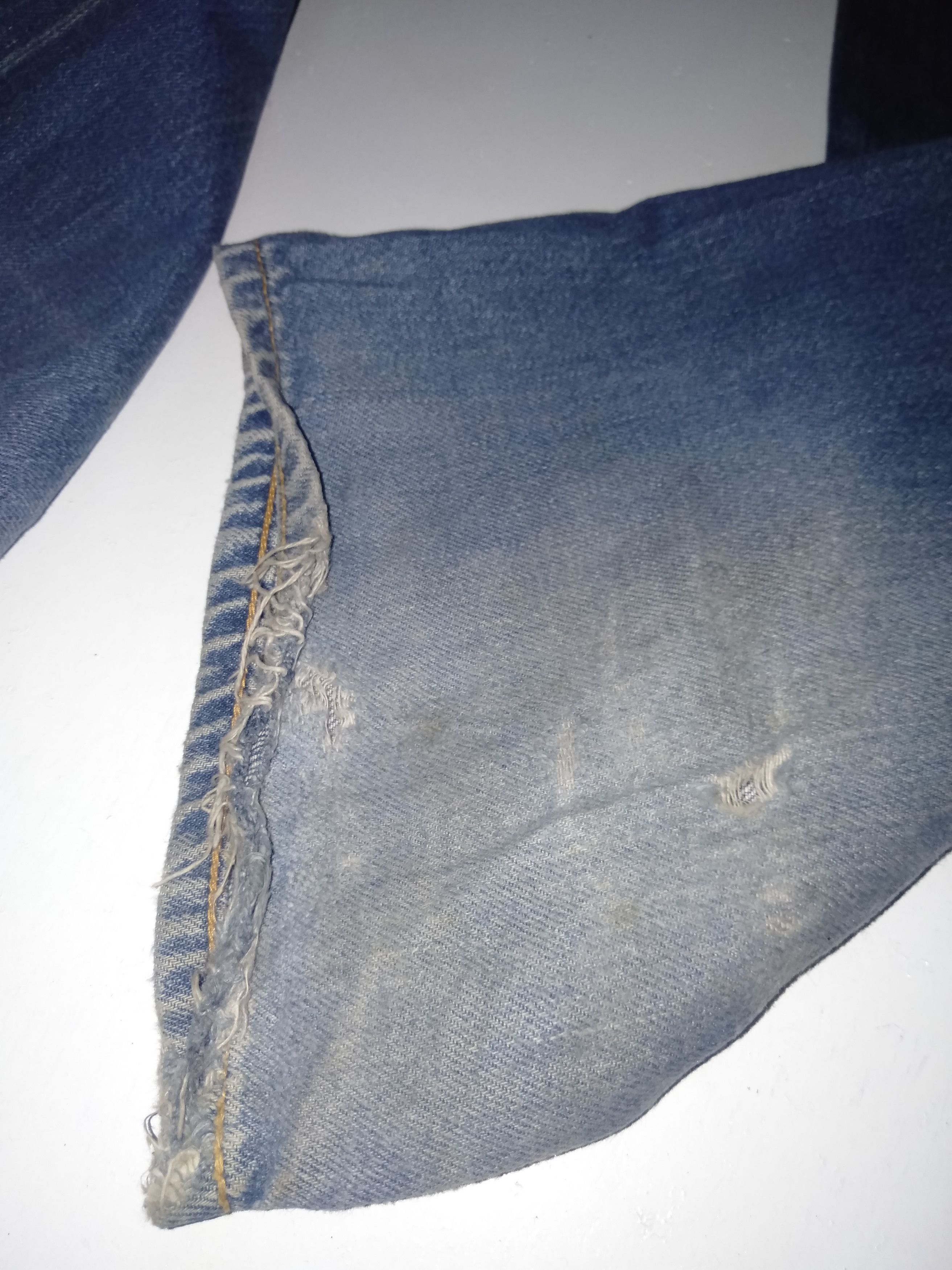 vintage selvage Edwin lot 505 distressed denim