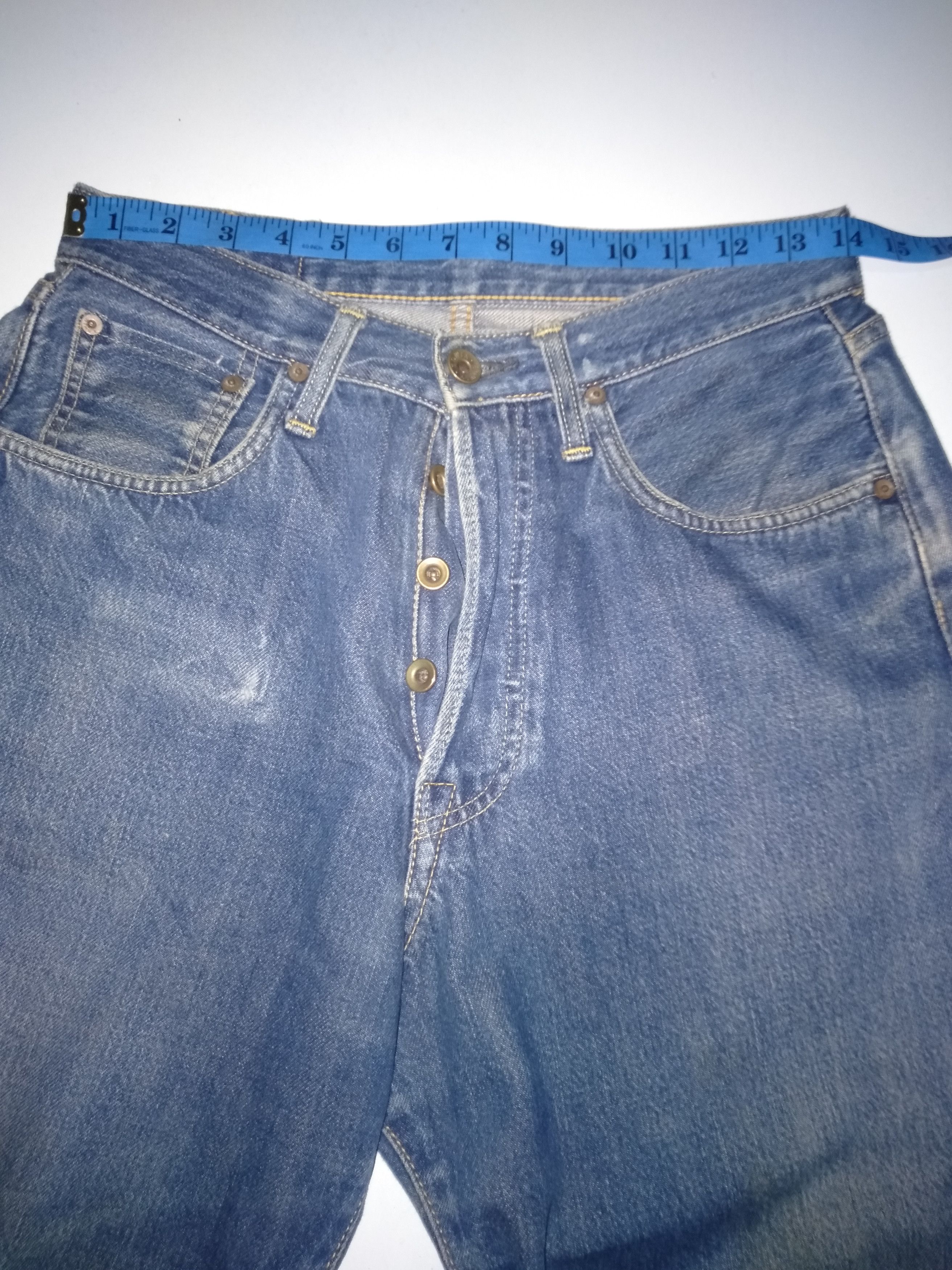 vintage selvage Edwin lot 505 distressed denim