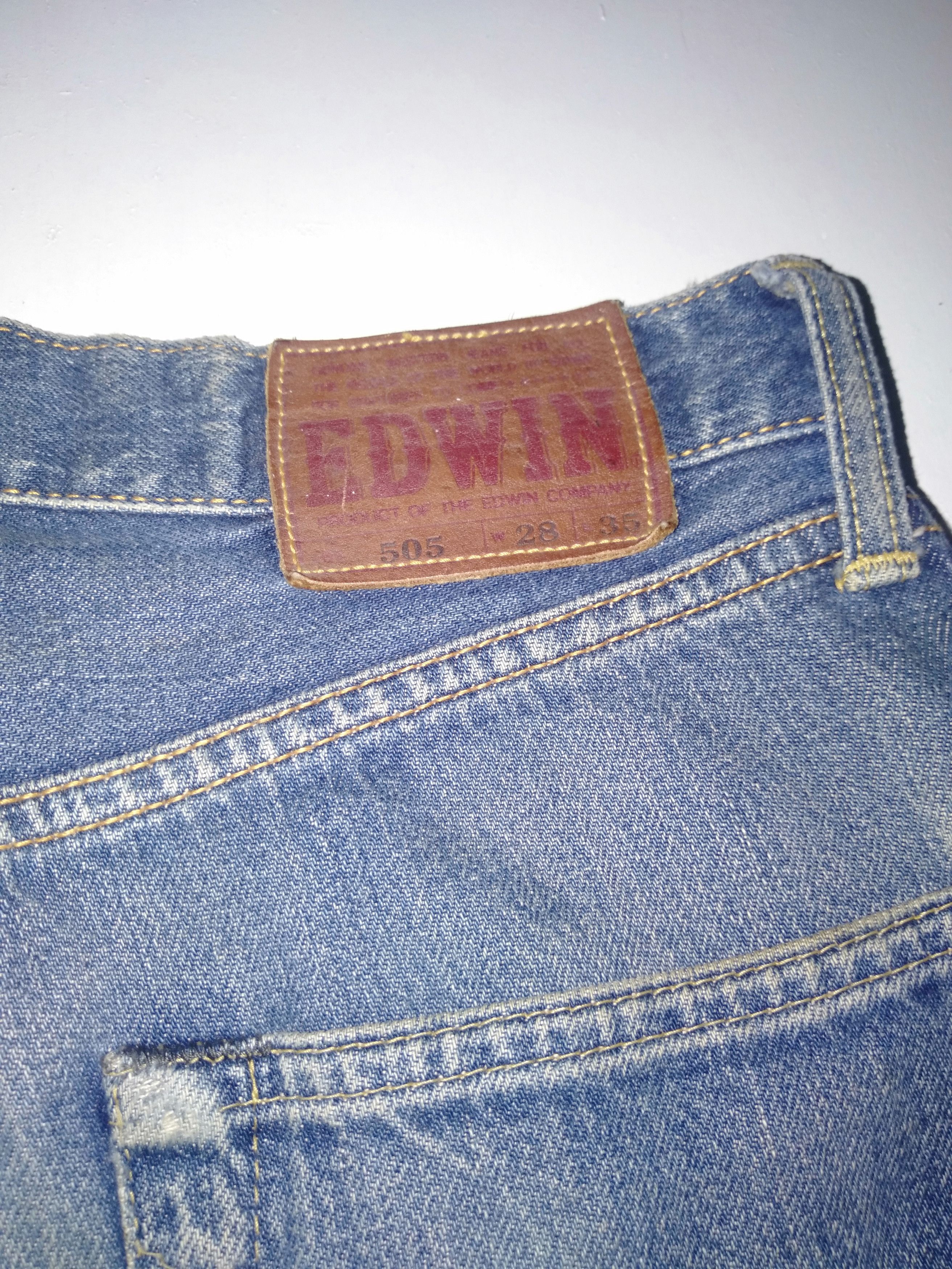 vintage selvage Edwin lot 505 distressed denim
